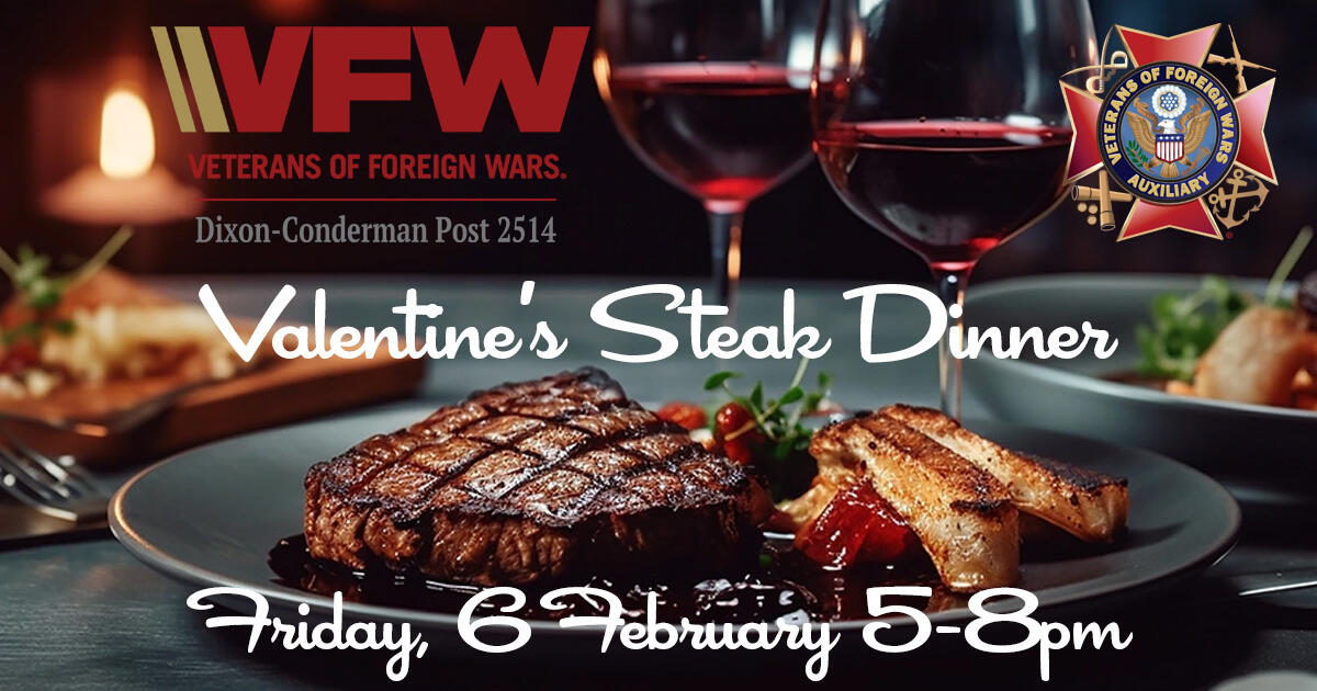 Campaign cover image for Valentine's Steak Dinner at VFW Post 2514