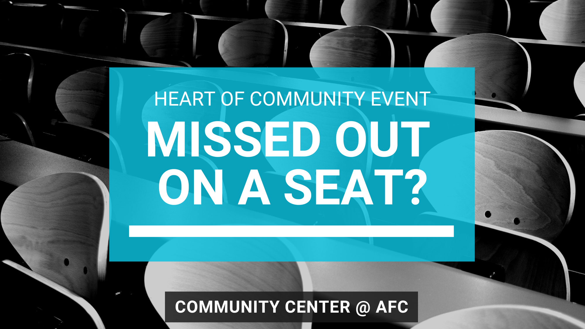 Campaign cover for MISSED OUT ON A SEAT?