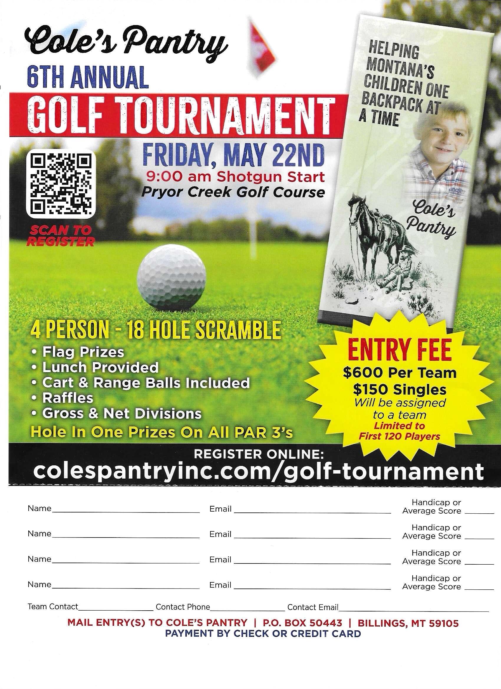 Campaign cover image for 2026 Cole's Pantry Golf Tournament