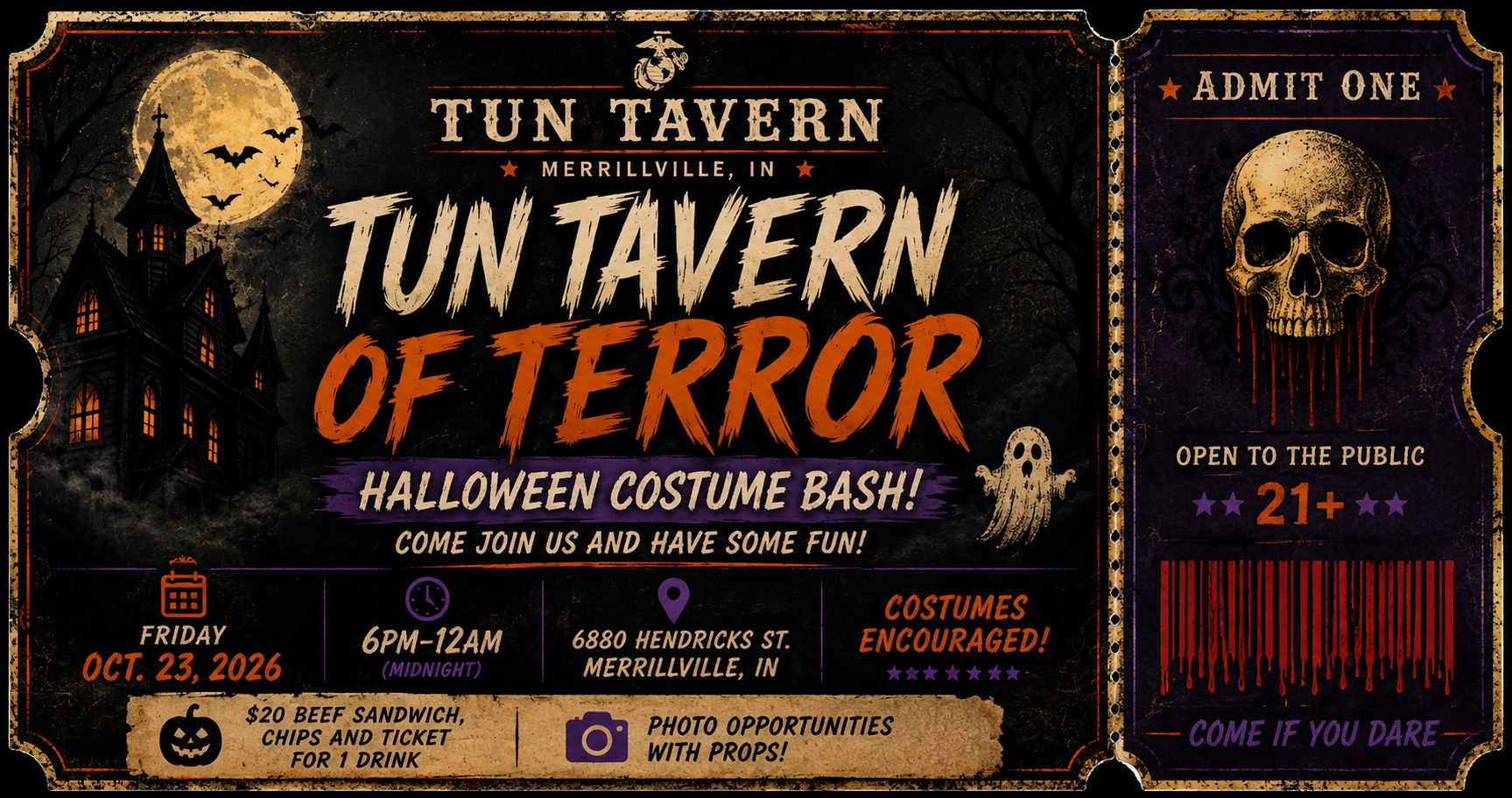 Campaign cover image for Tun Tavern of TERROR 2026