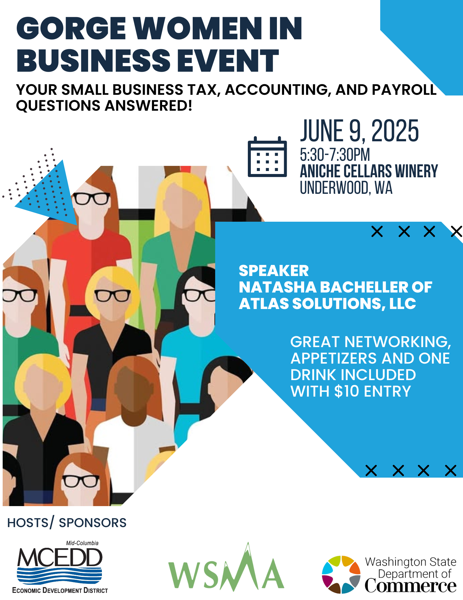 Campaign cover image for Gorge Women in Business Event: Taxes, Payroll and Accounting with Natasha Bacheller of Atlas Solutions
