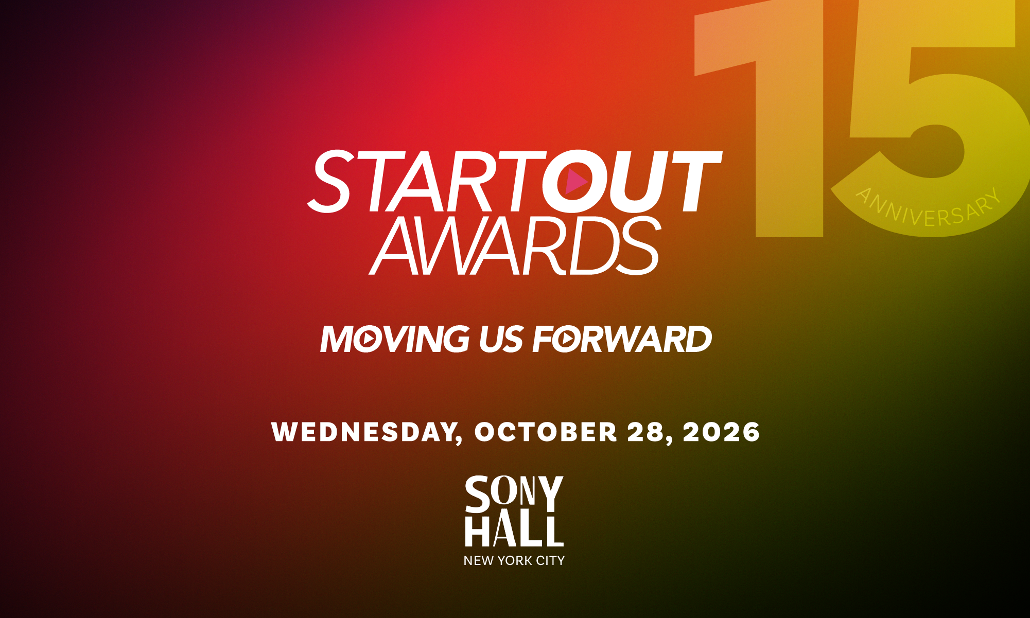 Campaign cover image for The StartOut Awards - 15th Anniversary Event