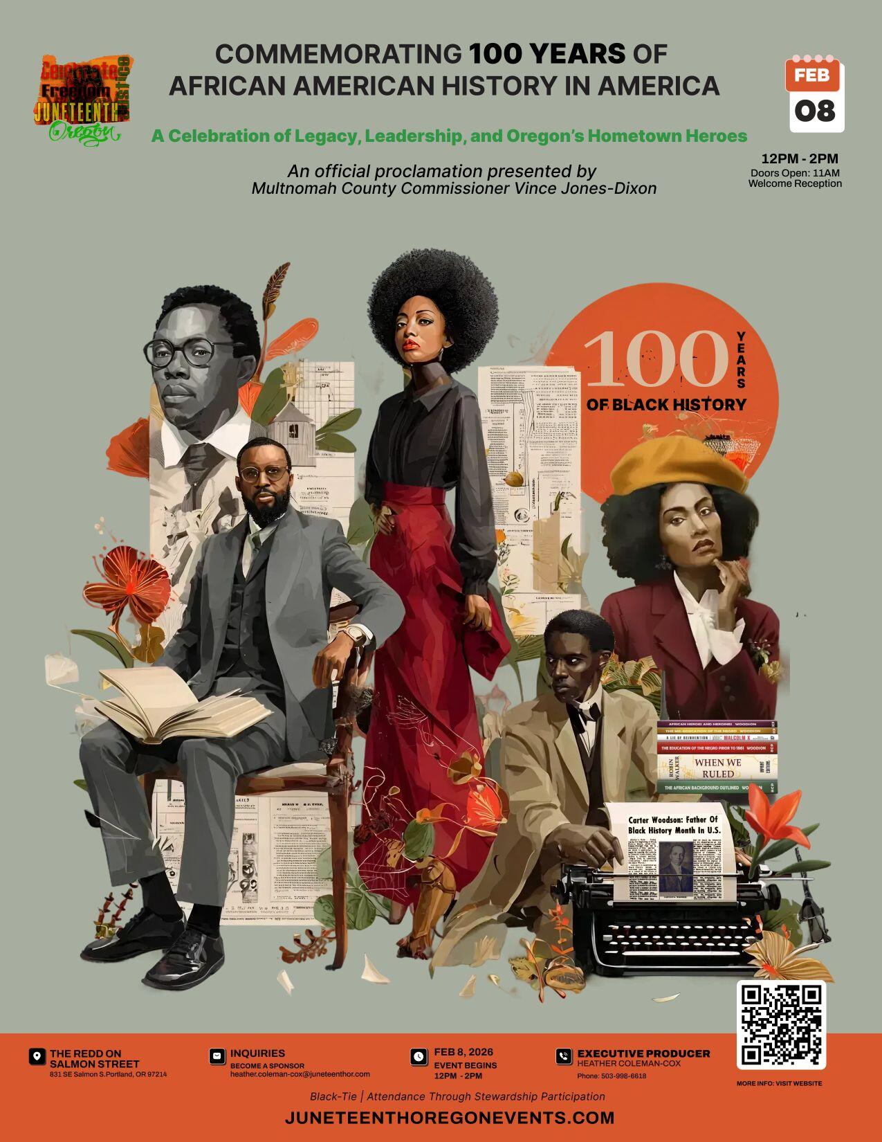 Campaign cover image for 100th Anniversary of Black History Commemorations Presented by Juneteenth Oregon