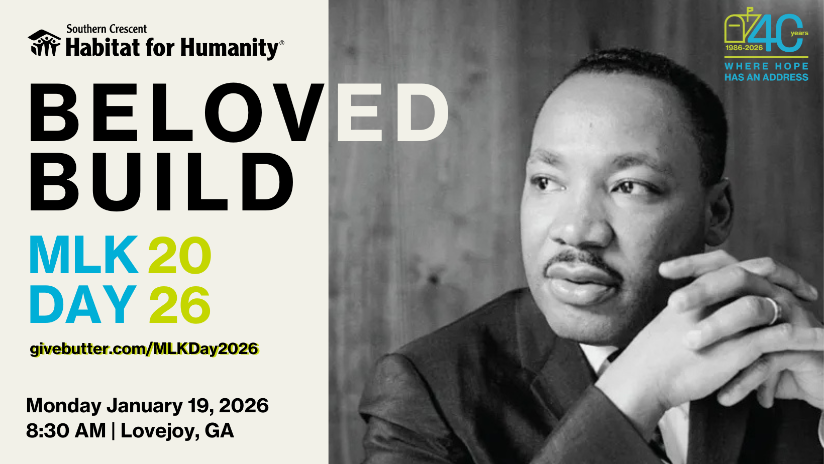 Campaign cover image for MLK Day Beloved Build 2026