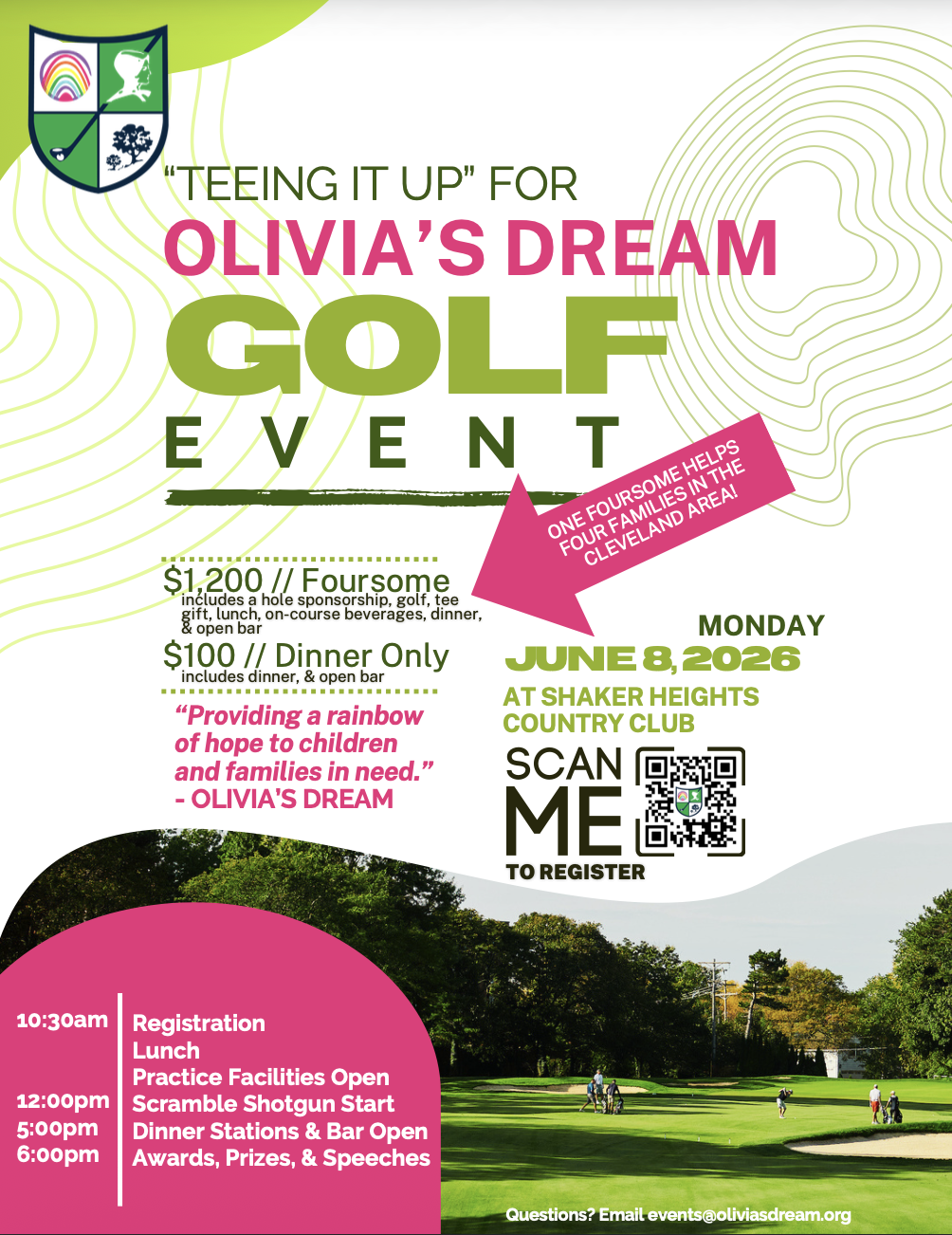 Campaign cover image for Teeing It Up for Olivia's Dream!