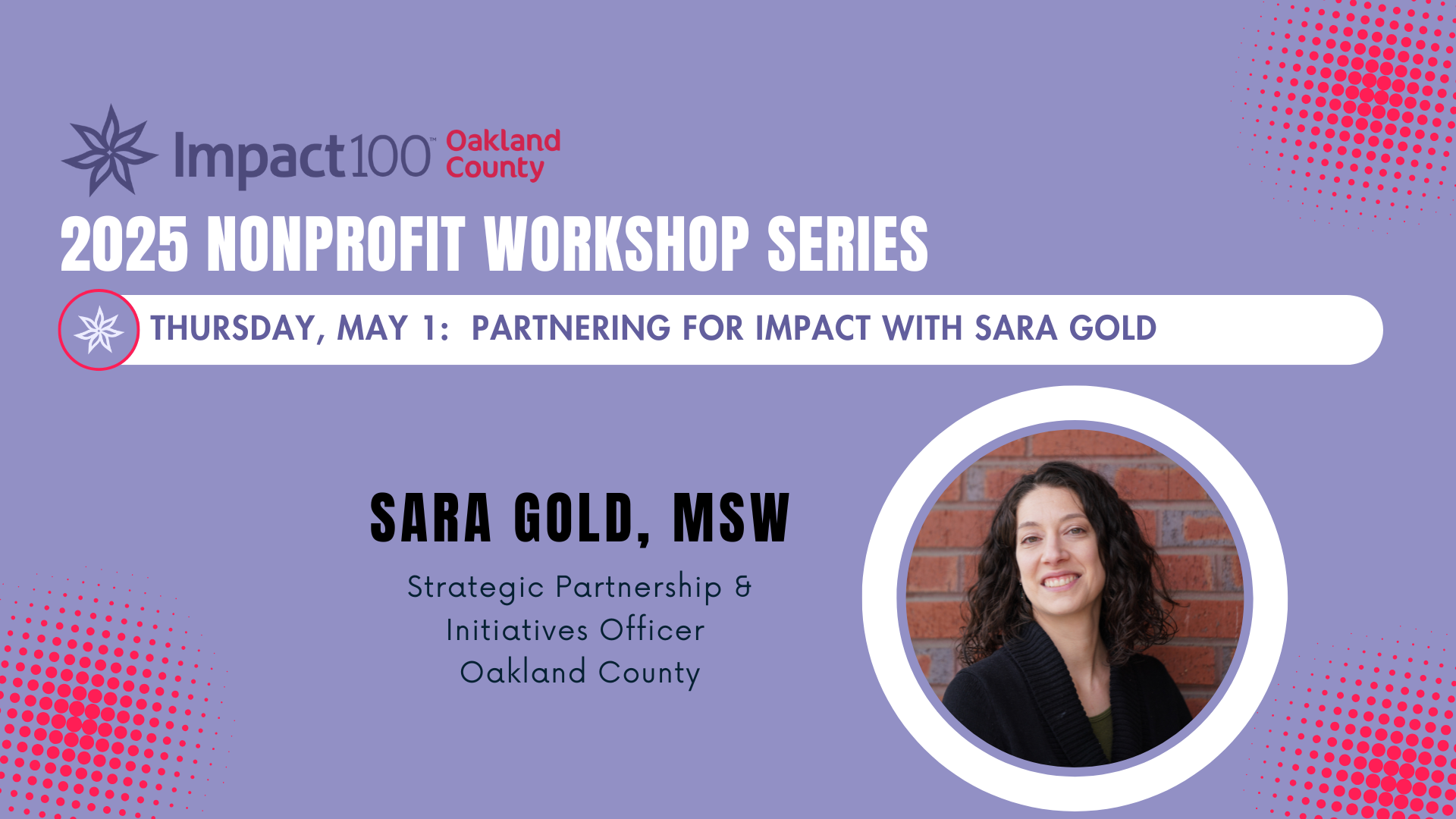 Campaign cover image for Impact100 Oakland County: 2025 Nonprofit Workshop Series - Session 1