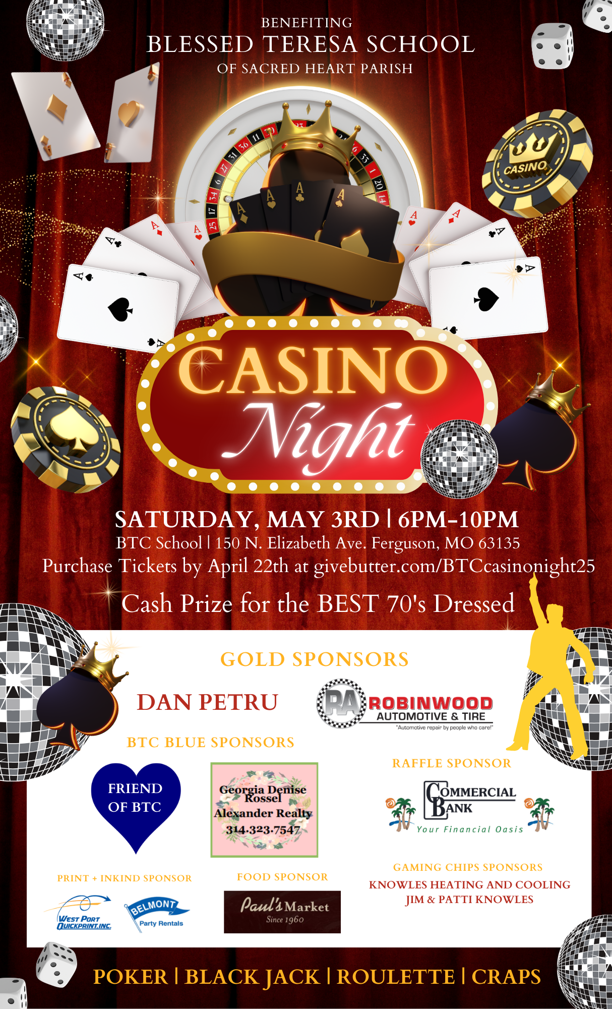 Campaign cover image for Blessed Teresa School Casino Night