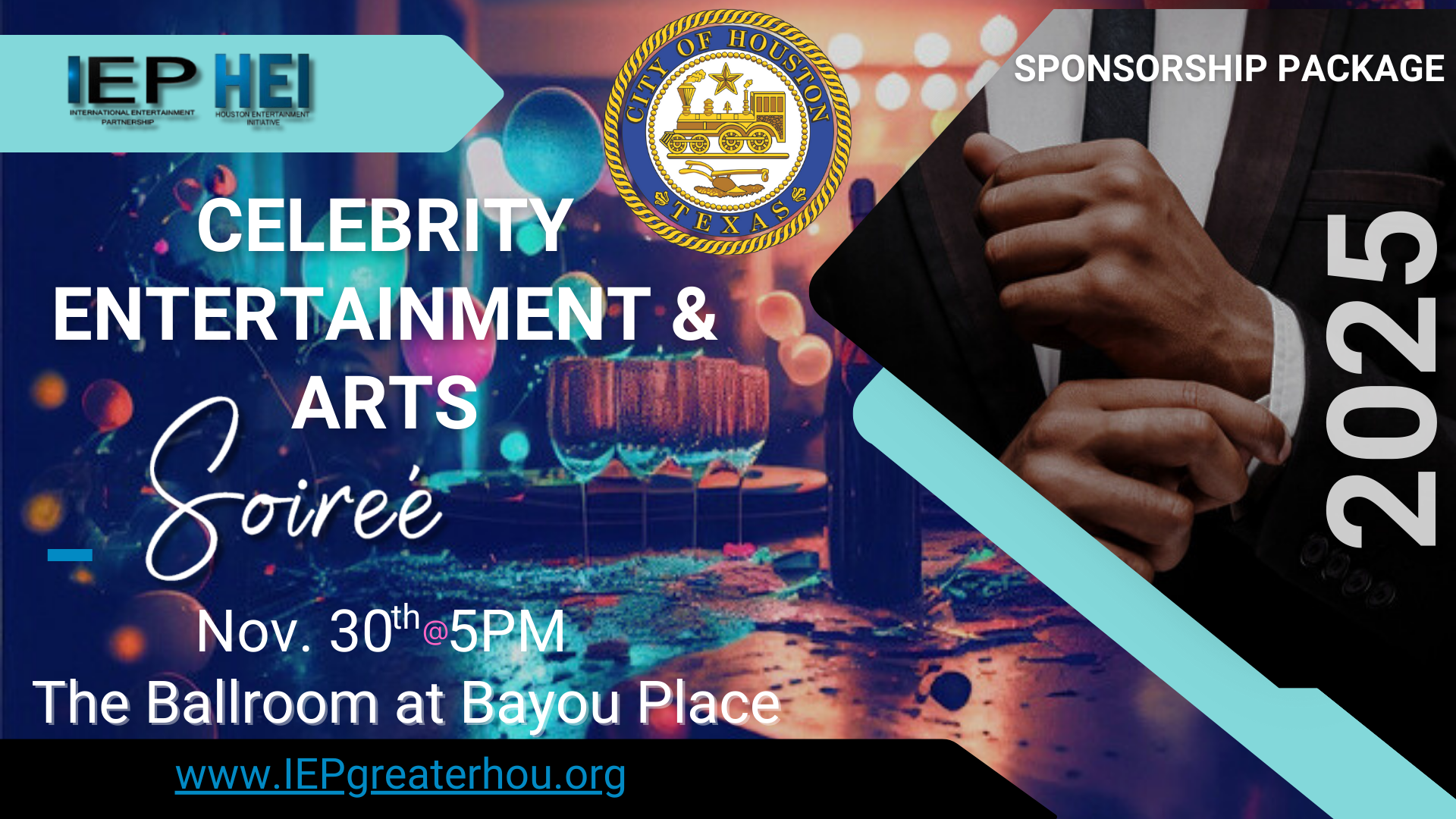 Campaign cover image for IEP 2025 Soiree Fundraiser - Houston Entertainment Initiative