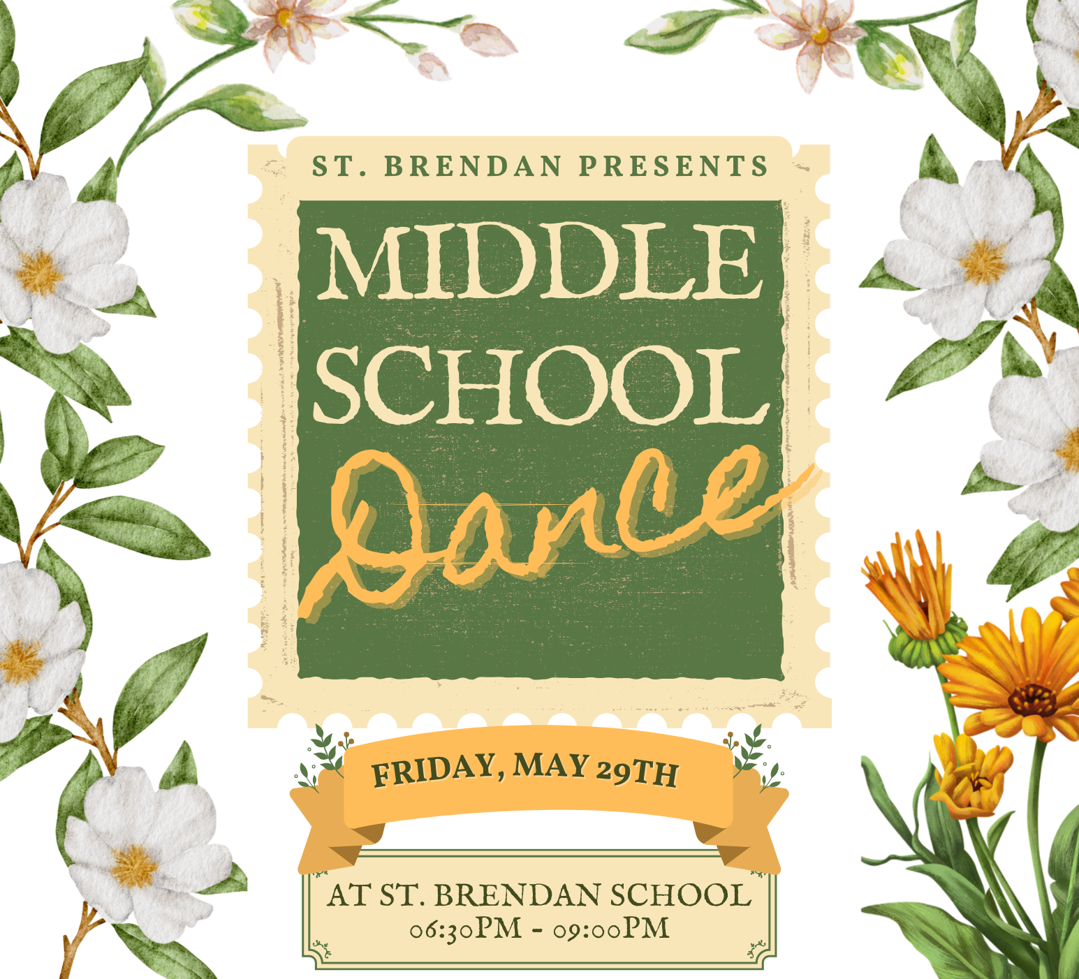 Campaign cover image for St. Brendan Middle School Dance
