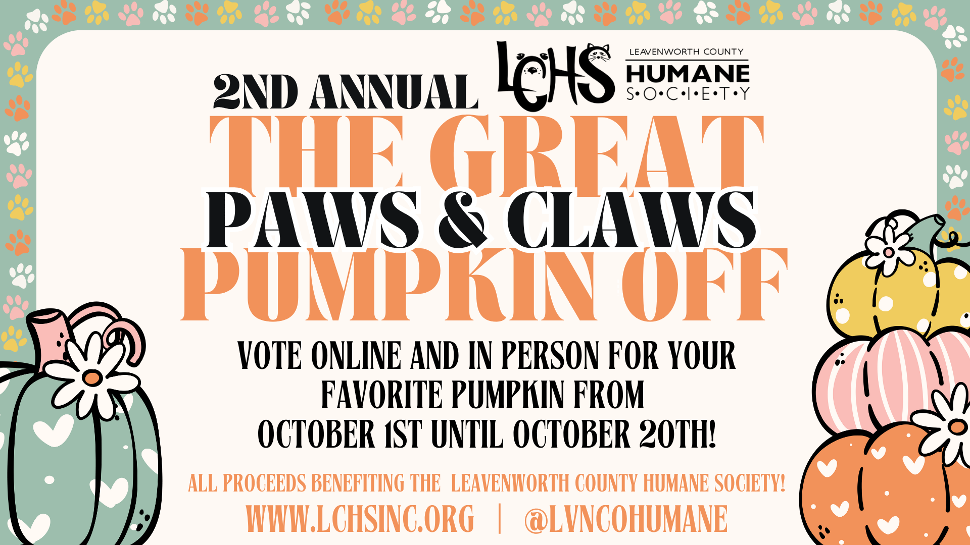 Campaign cover image for The Great Paws & Claws Pumpkin Off - 2025
