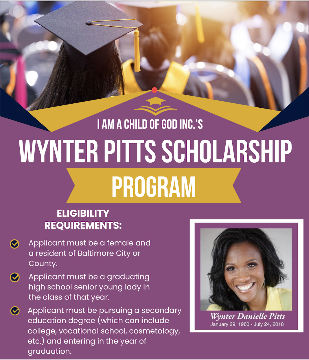 Campaign cover image for Wynter Pitts Scholarship Fund