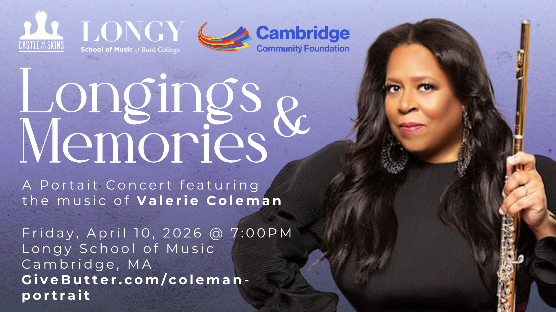 Campaign cover image for Longings & Memories: Valerie Coleman Portrait Concert