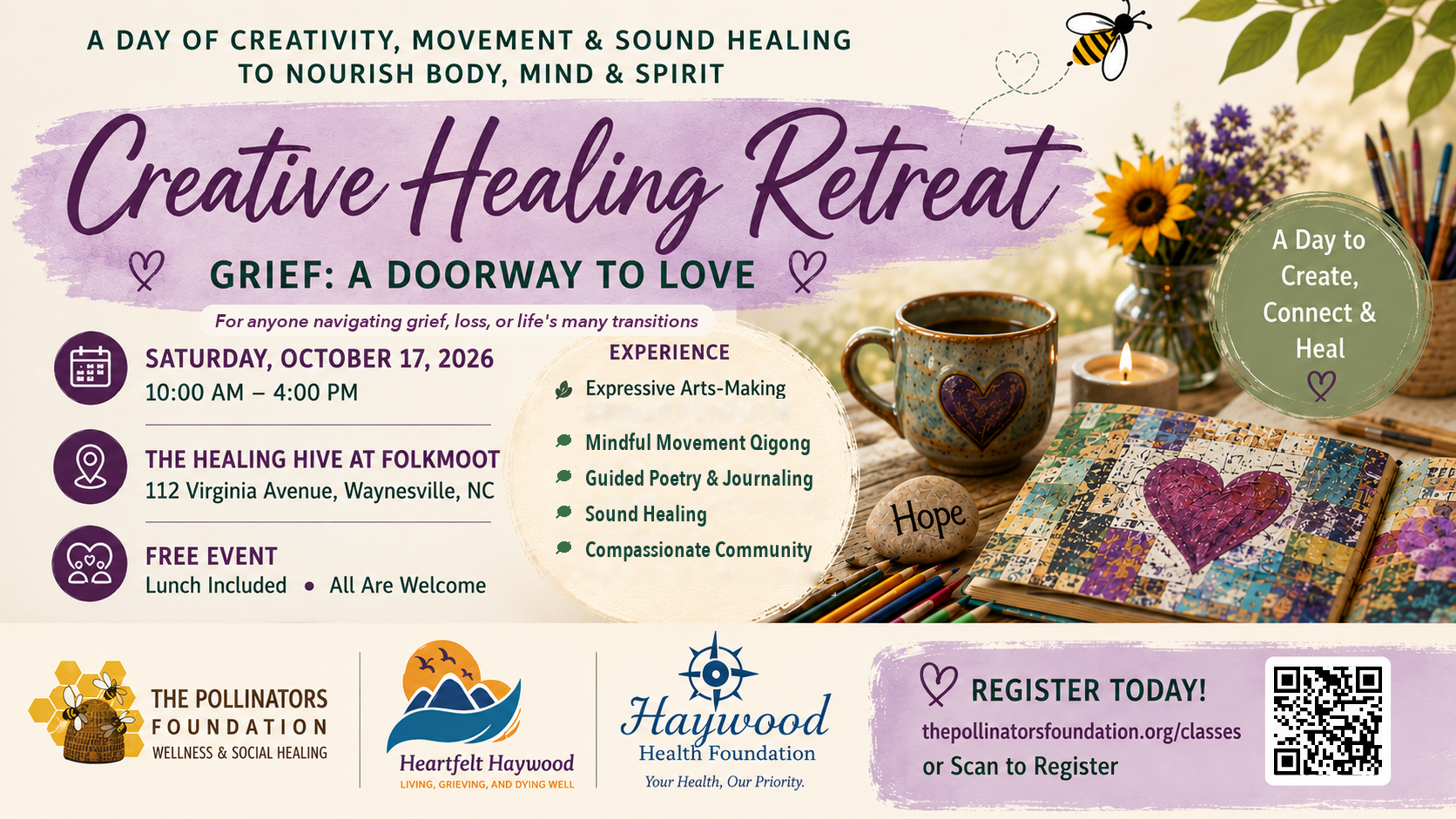Campaign cover image for 2nd Annual Creative Healing Retreat: Grief—A Doorway to Love