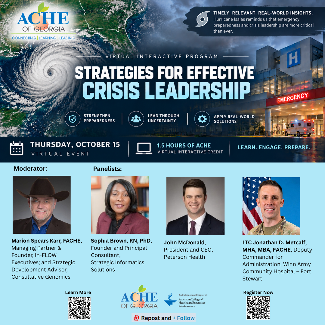 Campaign cover image for October 15 ACHE of Georgia Virtual Interactive Session