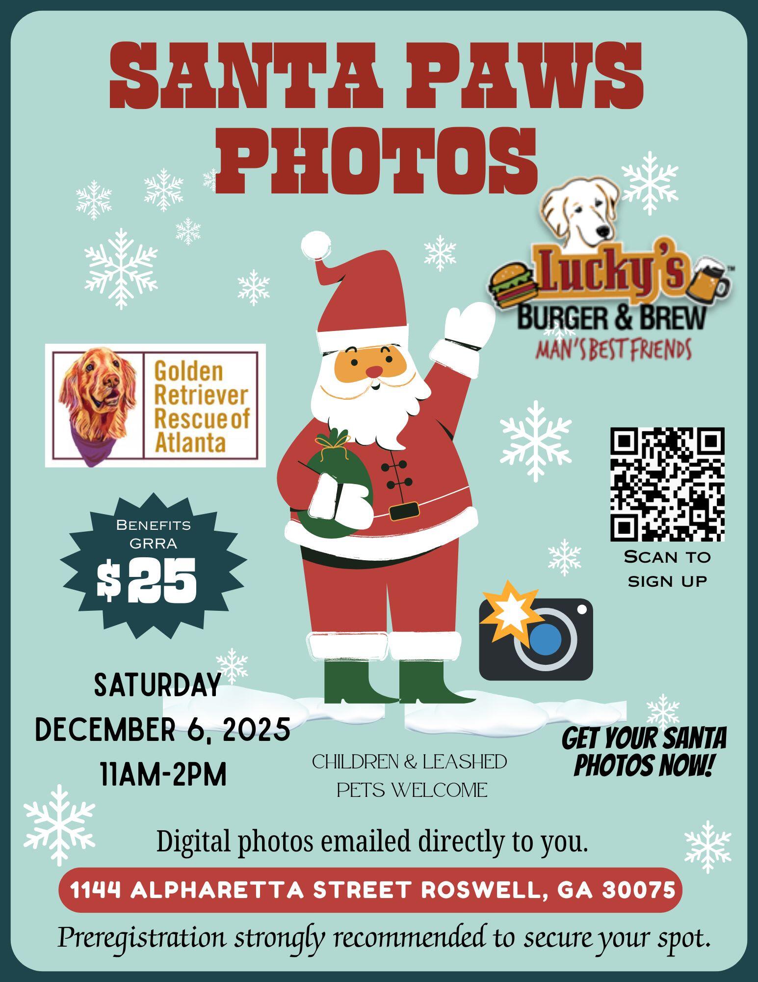 Campaign cover image for Santa Paws at Lucky's Burger & Brew
