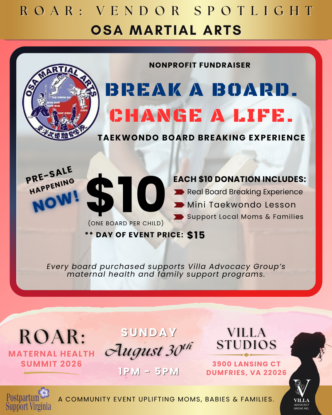 Campaign cover image for OSA Martial Arts Board Breaking Challenge