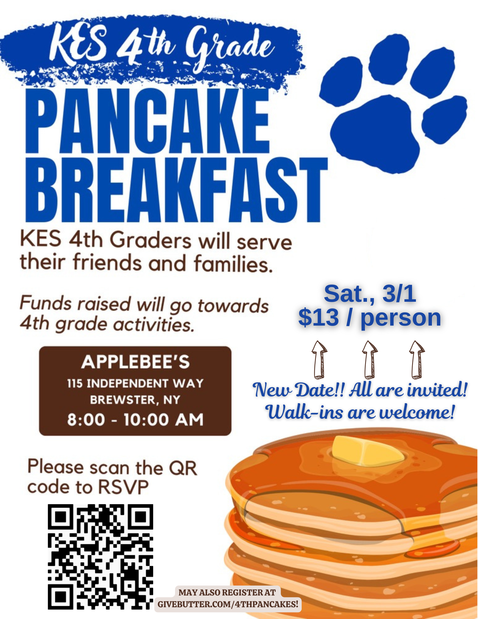 Campaign cover image for 4th Grade Pancake Fundraiser