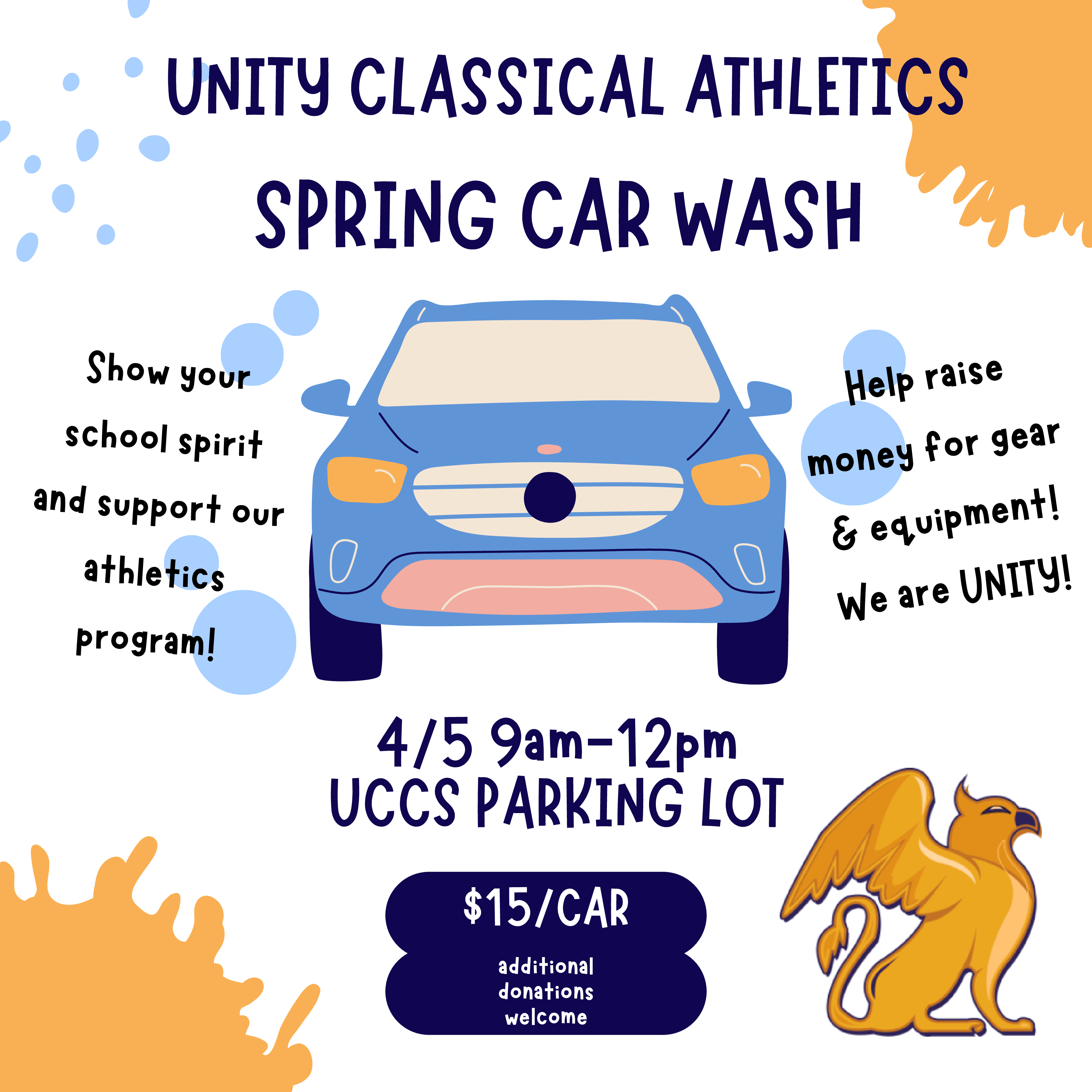 Campaign cover image for Athletics Booster Club Car Wash