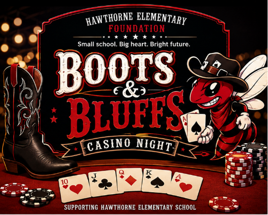 Campaign cover image for Boots & Bluffs: Hawthorne Elementary School Auction & Casino Night 2026