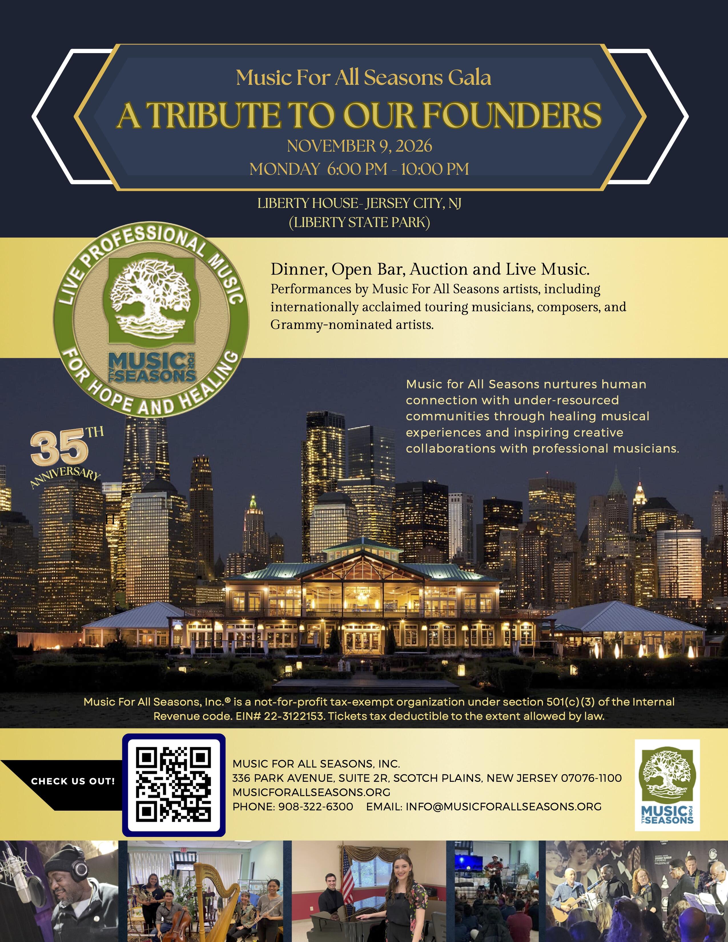 Campaign cover image for Music For All Seasons Gala
