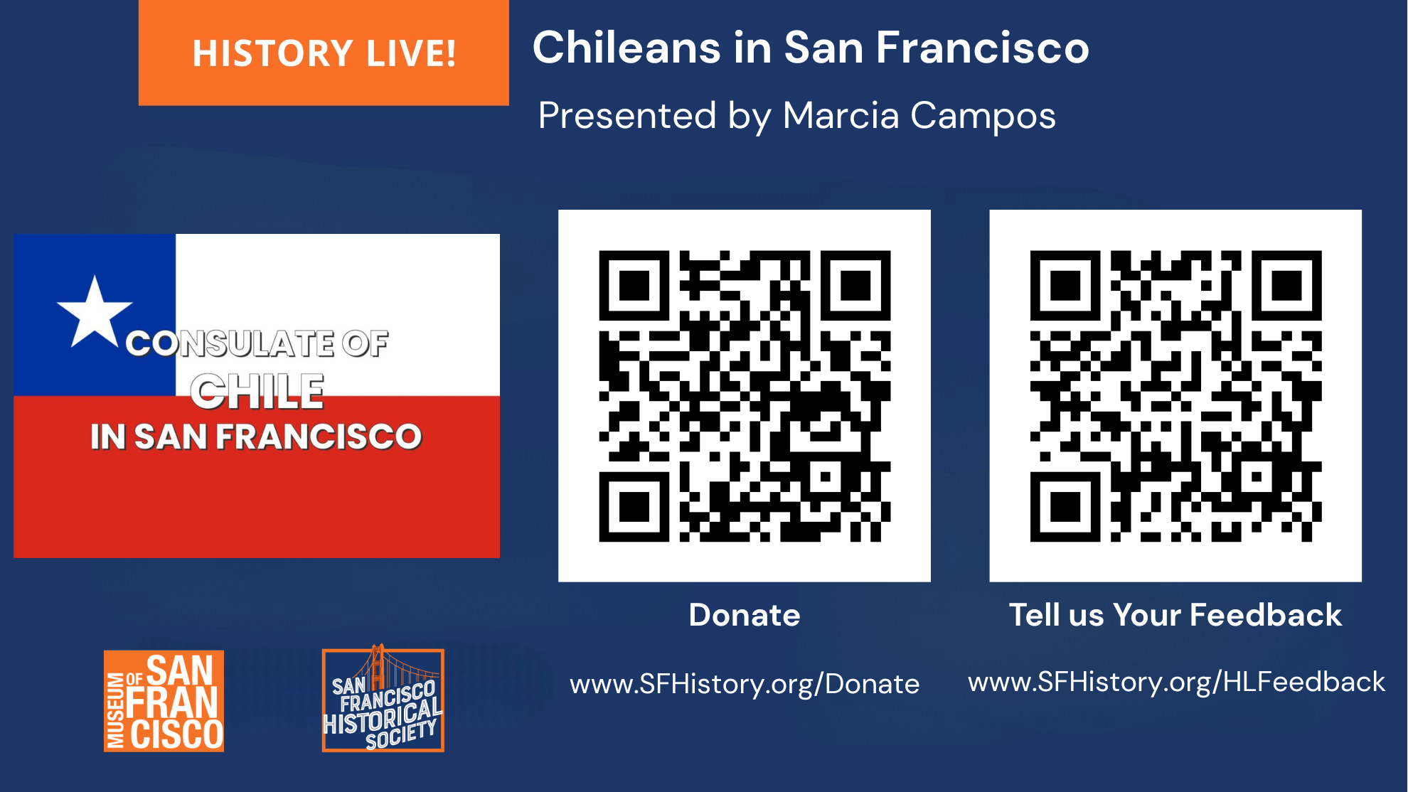 Campaign cover image for History Live! Chileans in San Francisco. Tues. Sept. 8 @ 6:30 P.M. (Livestream & In-person)