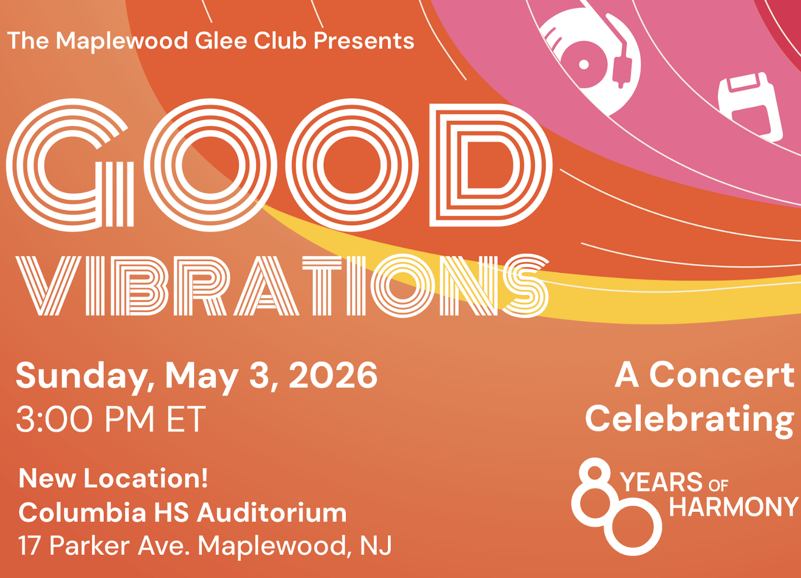 Campaign cover image for Maplewood Glee Club Concert "Good Vibrations" May 3rd