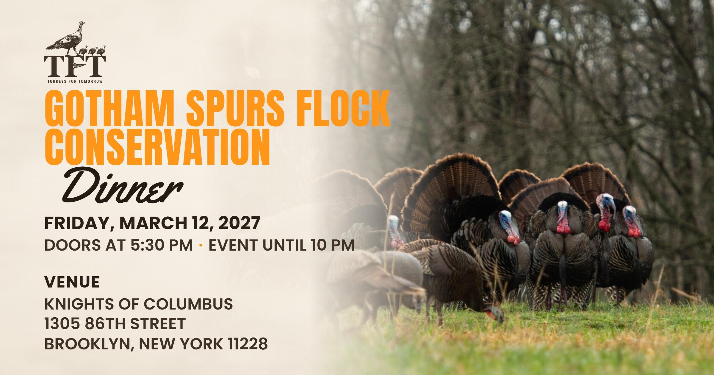 Campaign cover image for 3/12/27 | TFT Gotham Spurs Flock Conservation Dinner