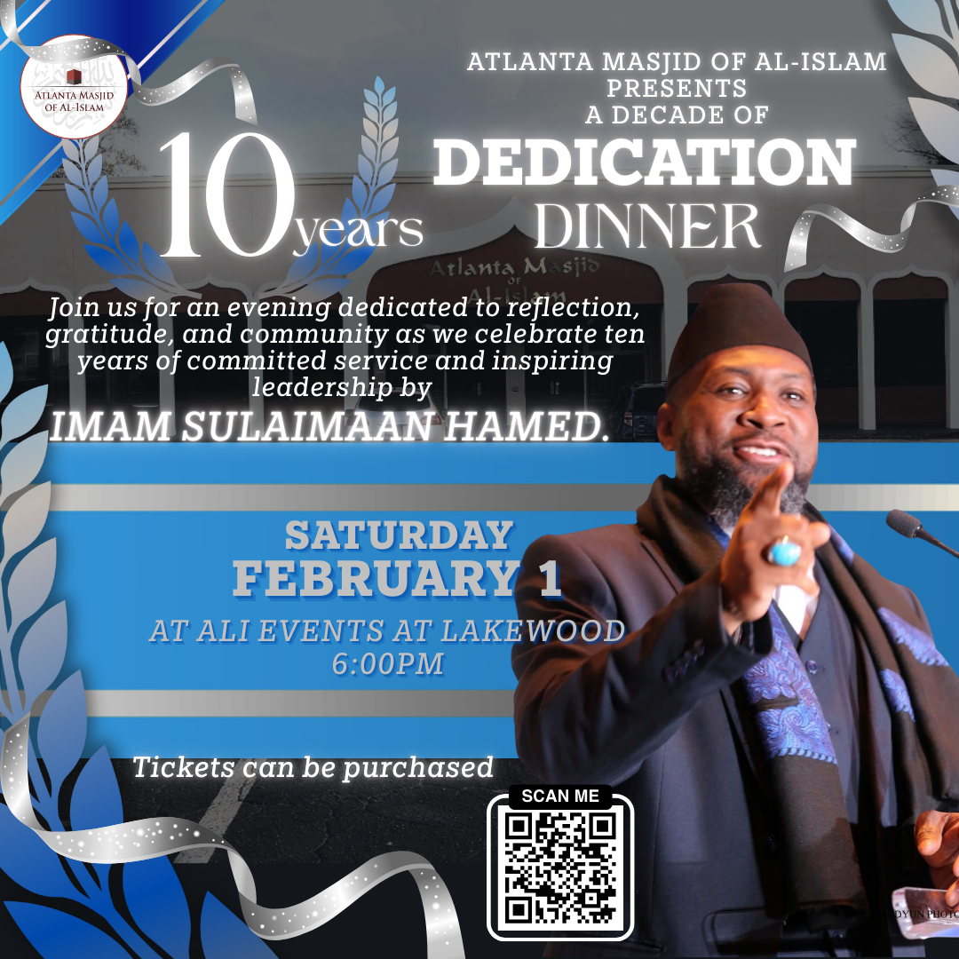 Campaign cover image for A Decade of Dedication Dinner - Honoring Imam Sulaimaan Hamed