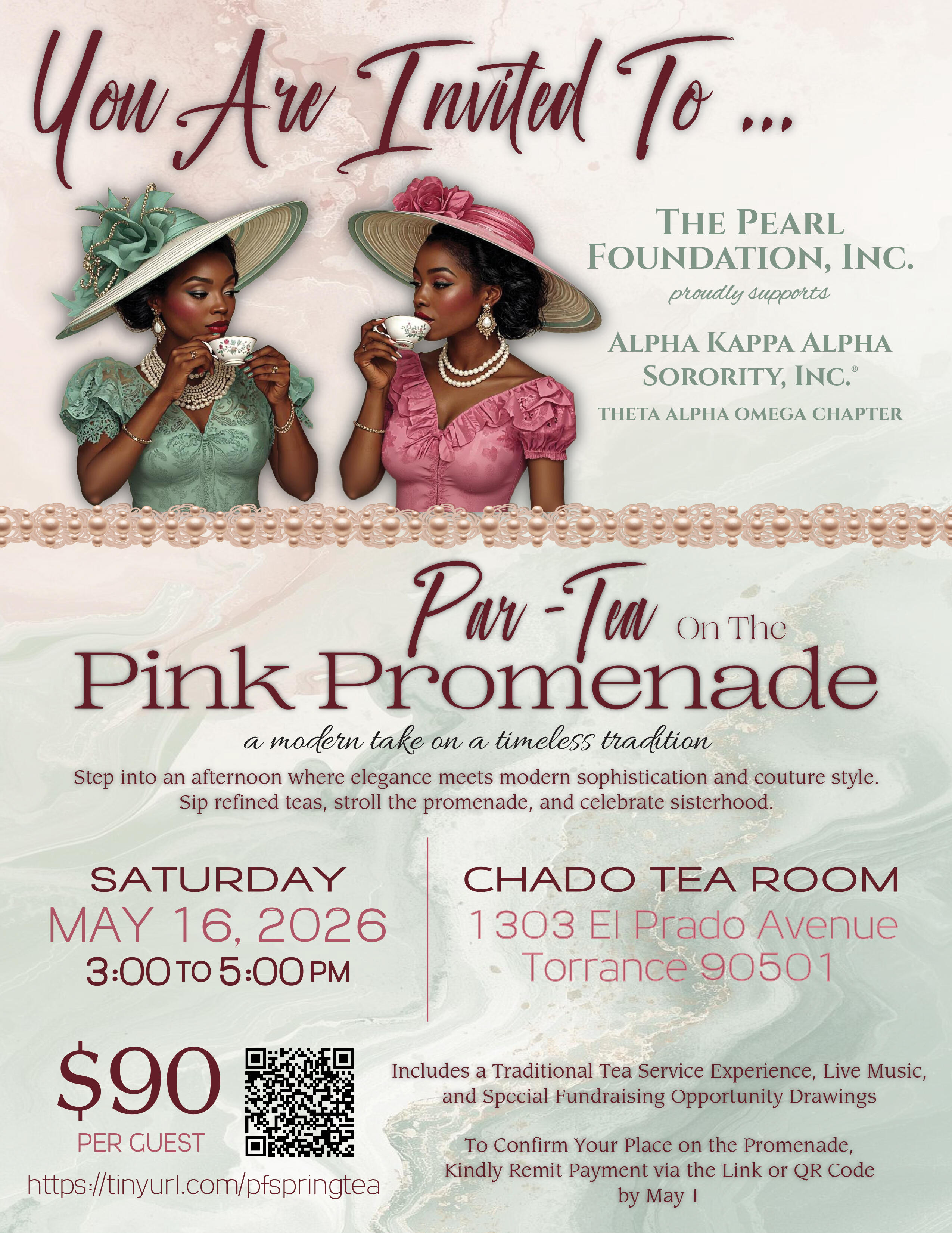 Campaign cover image for PAR-TEA on the Pink Promenade w/The Pearl Foundation, Inc. and AKA®, Theta Alpha Omega Chapter