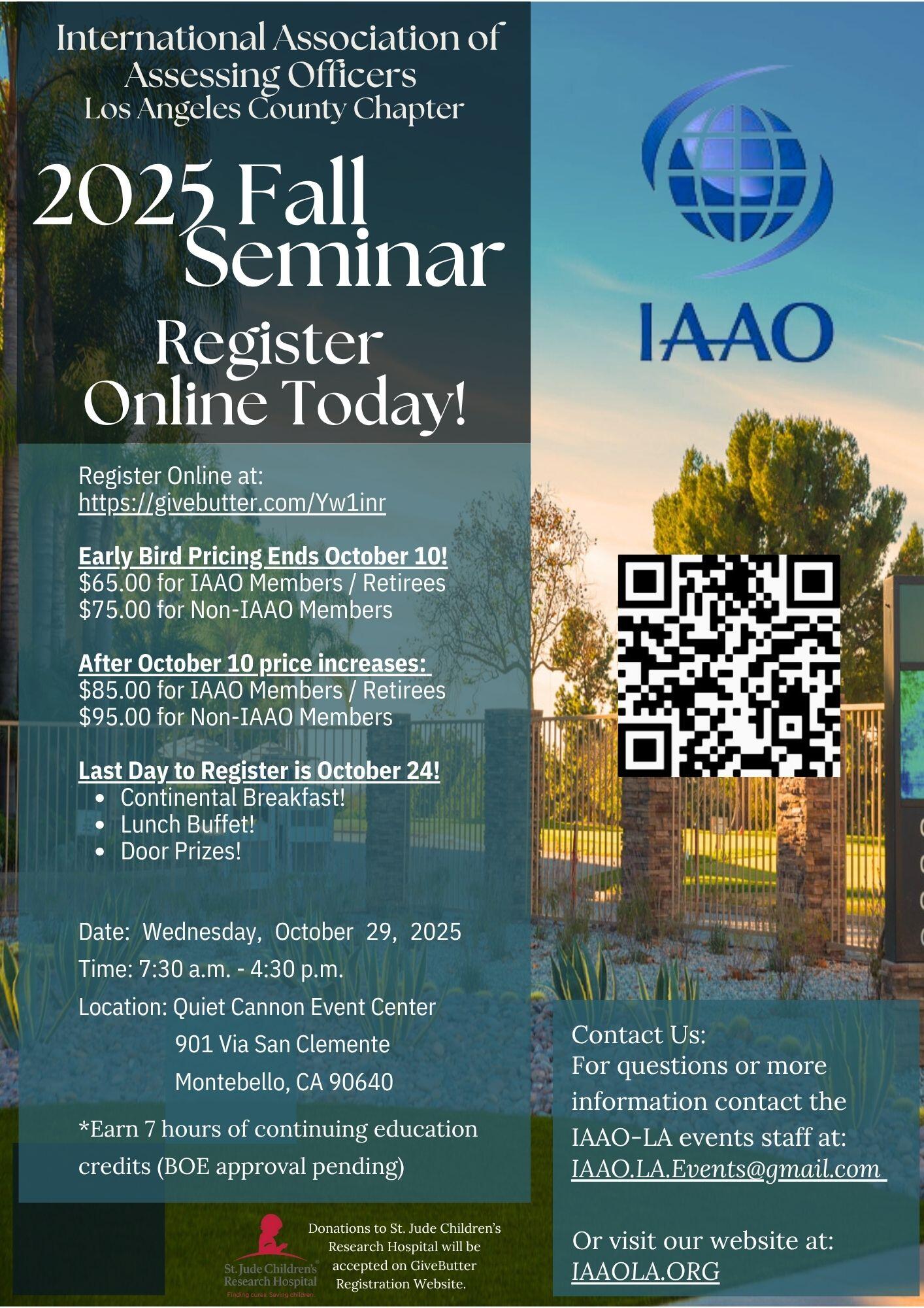 Campaign cover image for IAAO-LA 2025 Fall Seminar