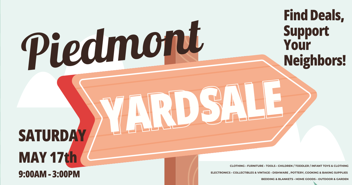 Campaign cover image for Spring 2025 - Piedmont Yard Sales