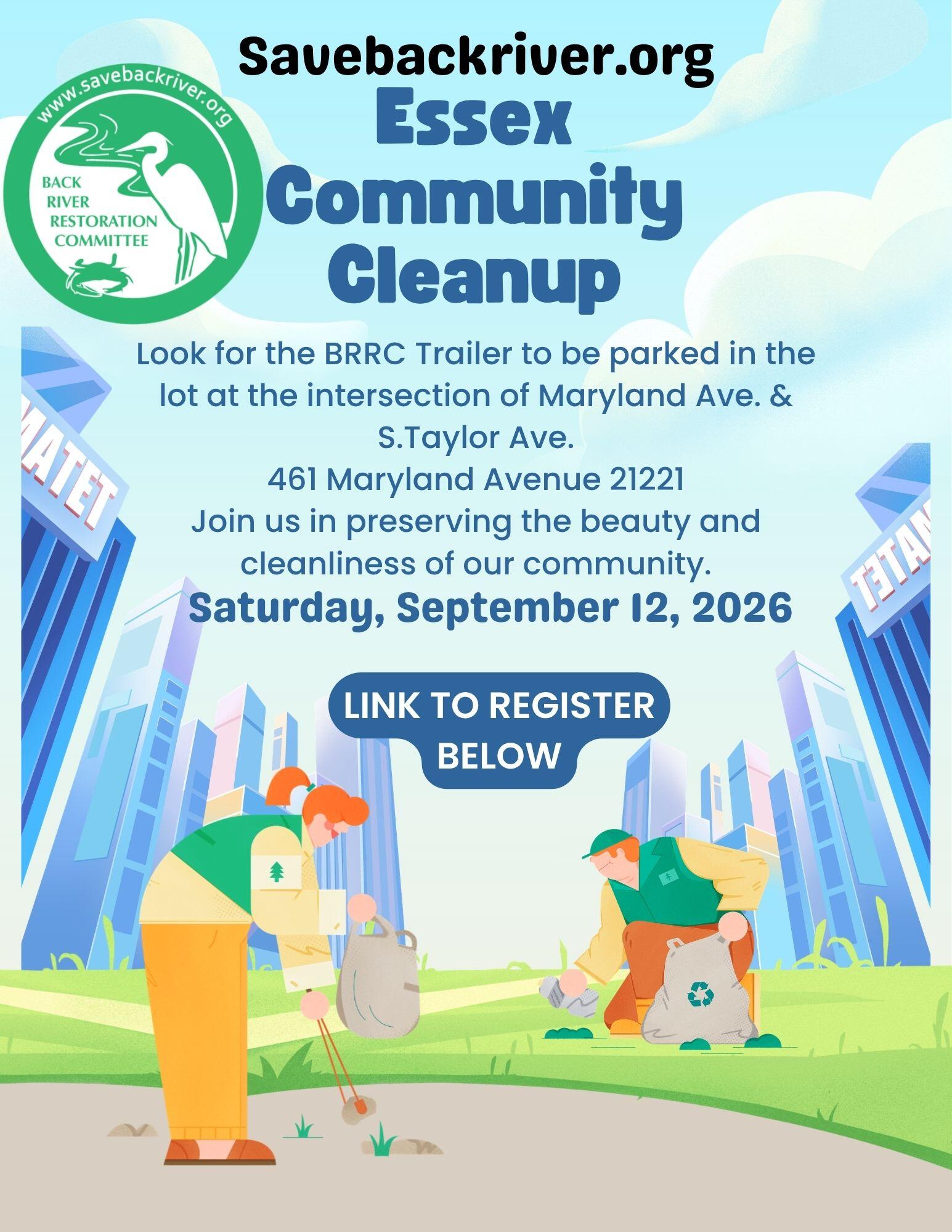 Campaign cover image for Essex Community Cleanup Saturday Sept. 12