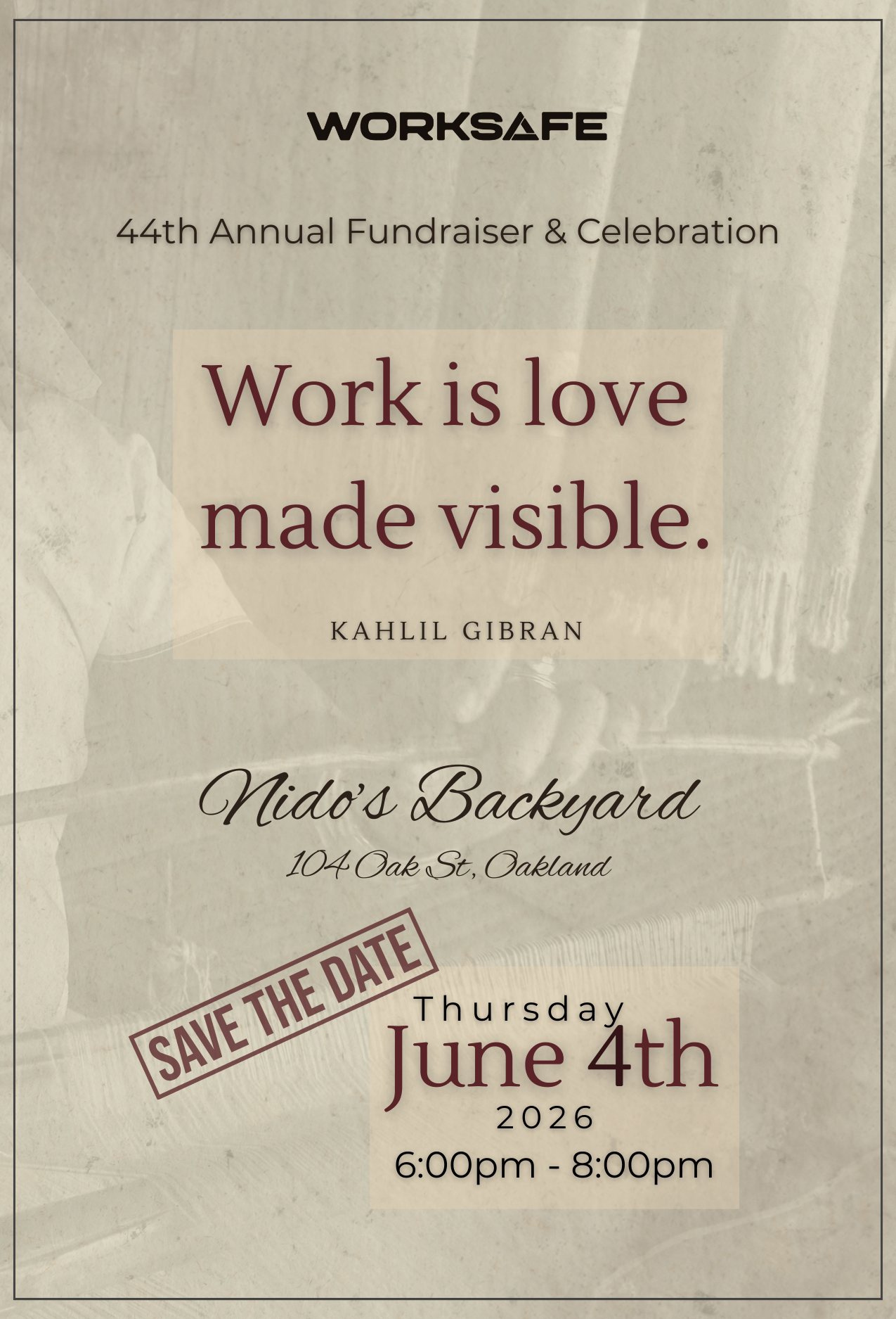 Campaign cover image for Work is Love Made Visible