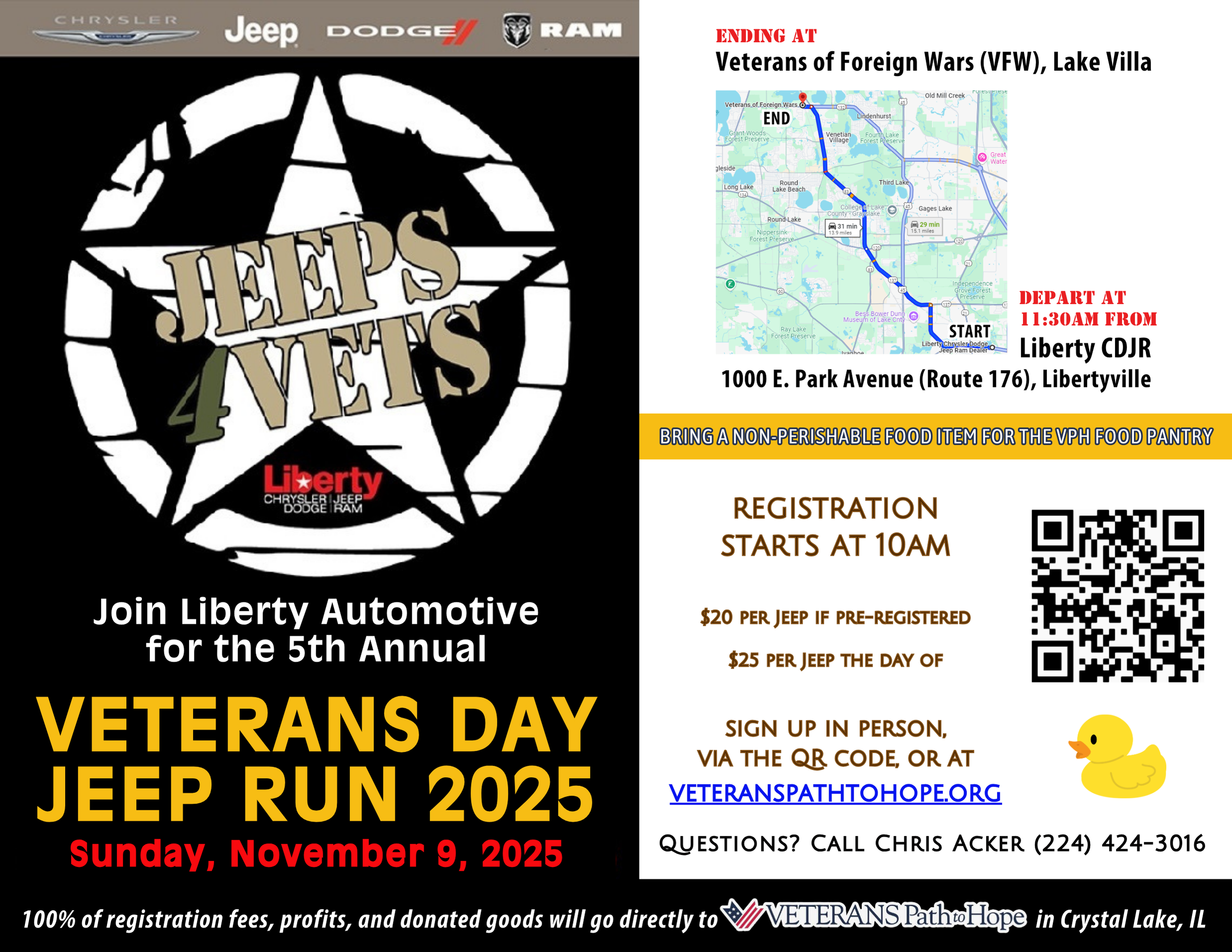 Campaign cover image for 2025 Veterans Day Jeep Run 11-9-2025