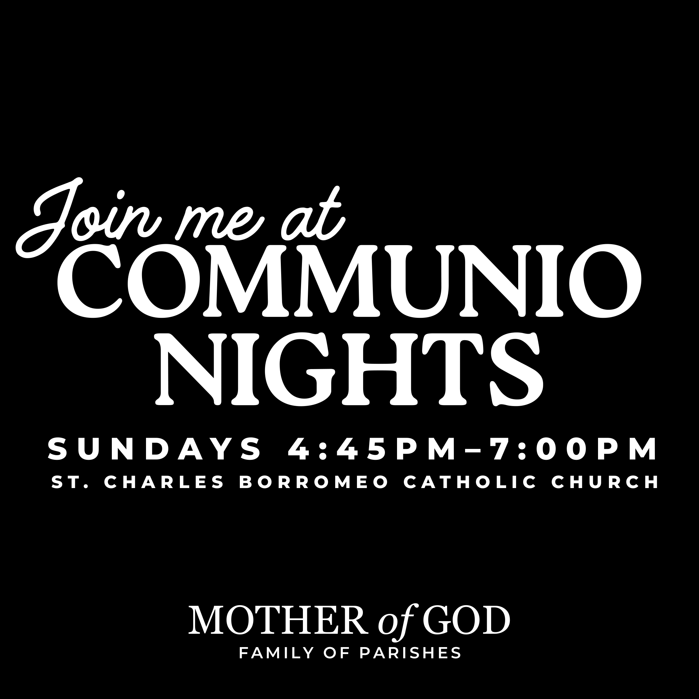 Campaign cover image for Communio Nights Free Will Offering