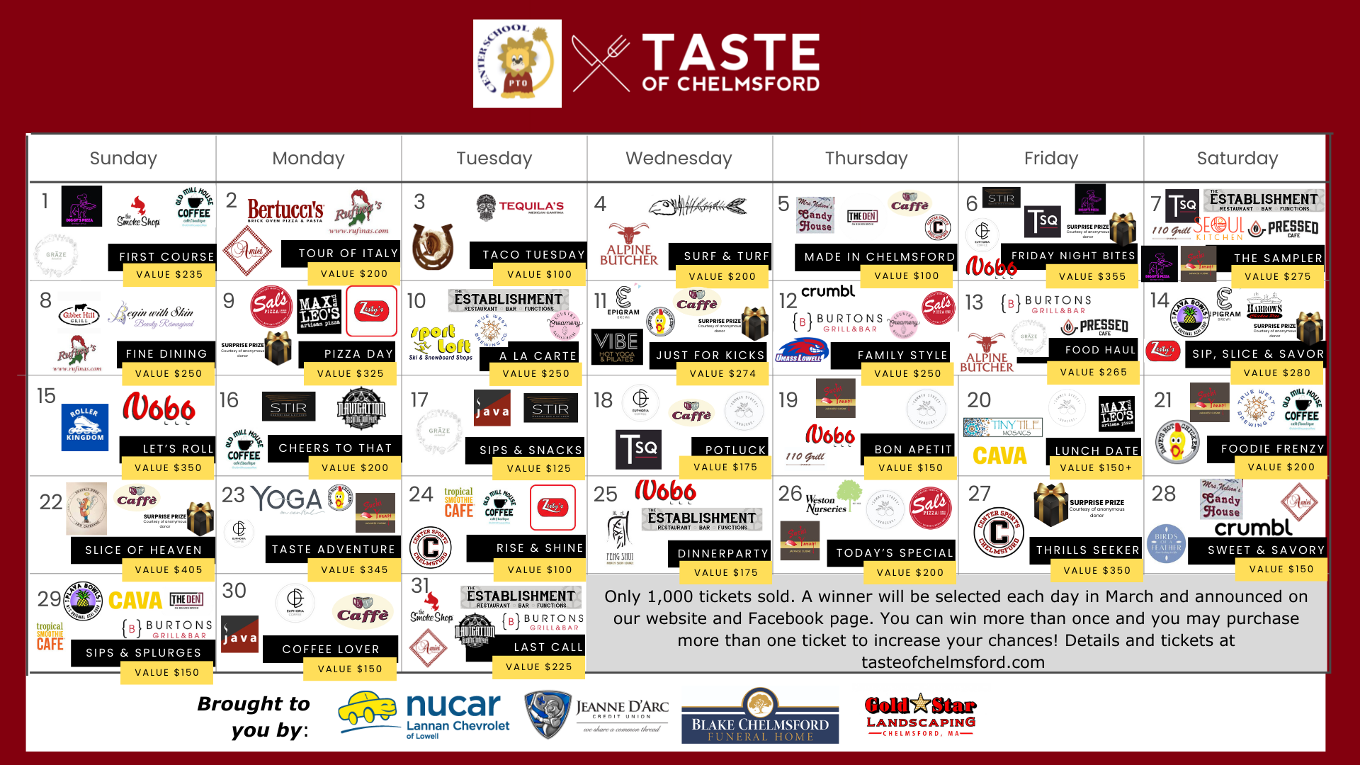 Campaign cover image for 2026 Taste of Chelmsford Raffle