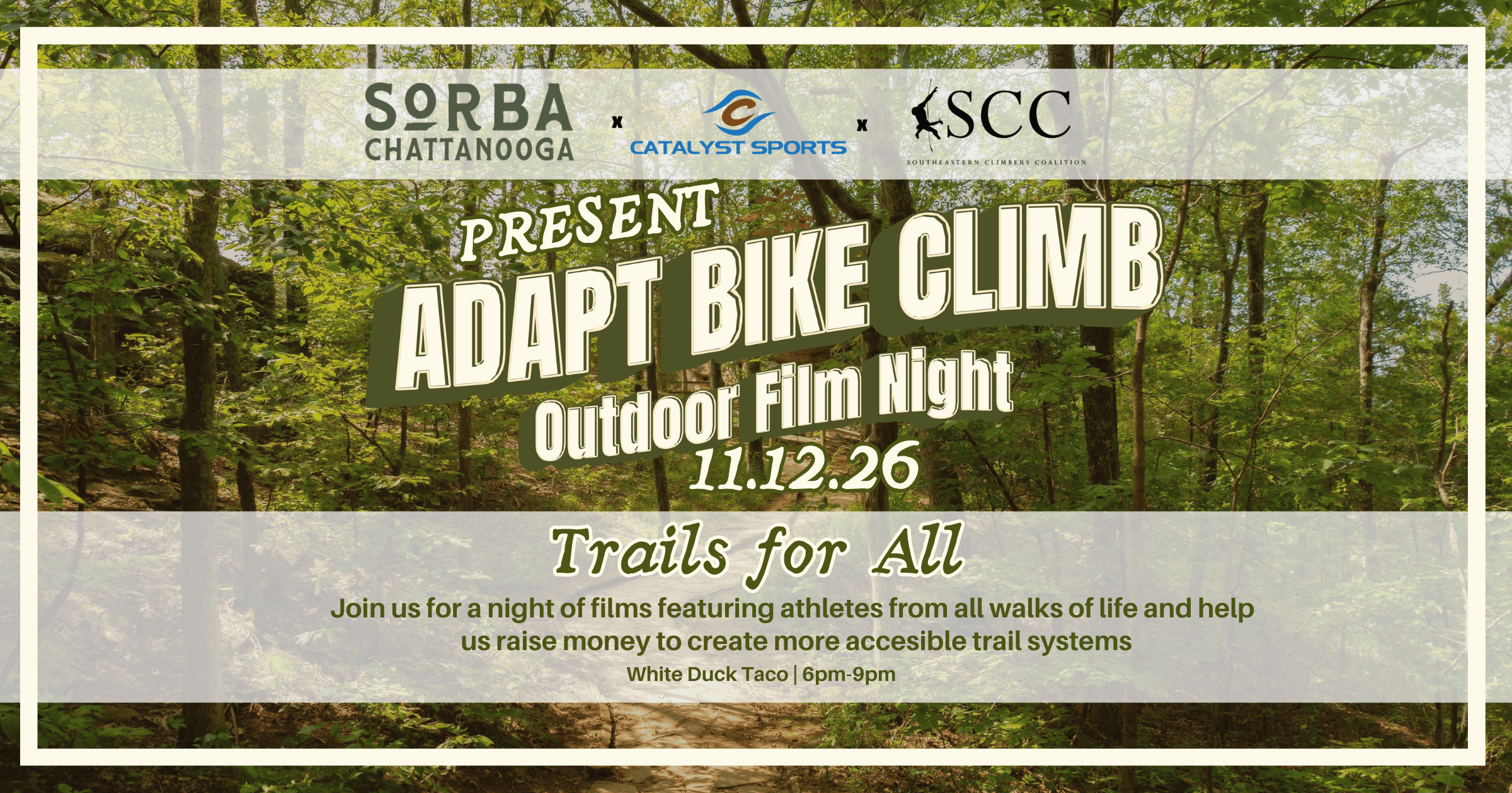 Campaign cover image for Adapt. Bike. Climb. - Outdoor Film Night