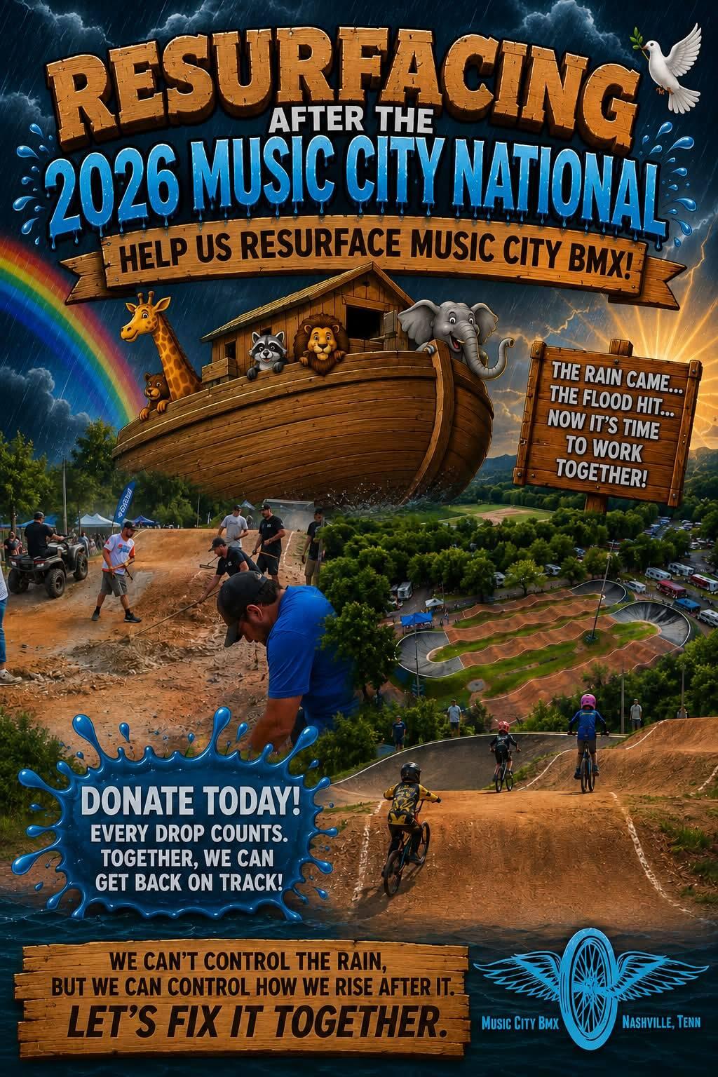 Campaign cover image for Help Repair and Resurface Music City BMX