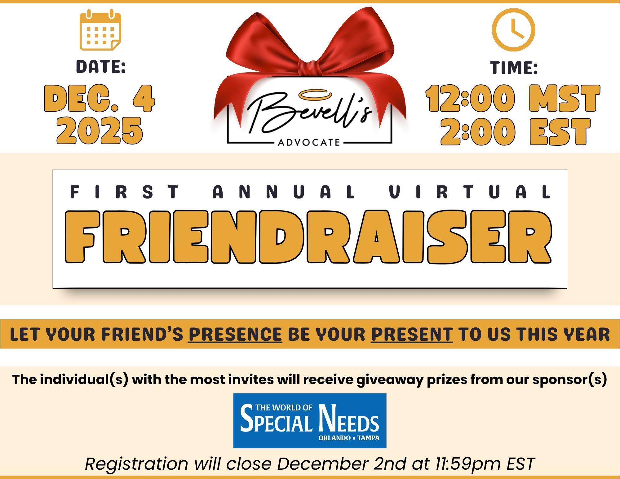 Campaign cover image for Virtual Friendraiser