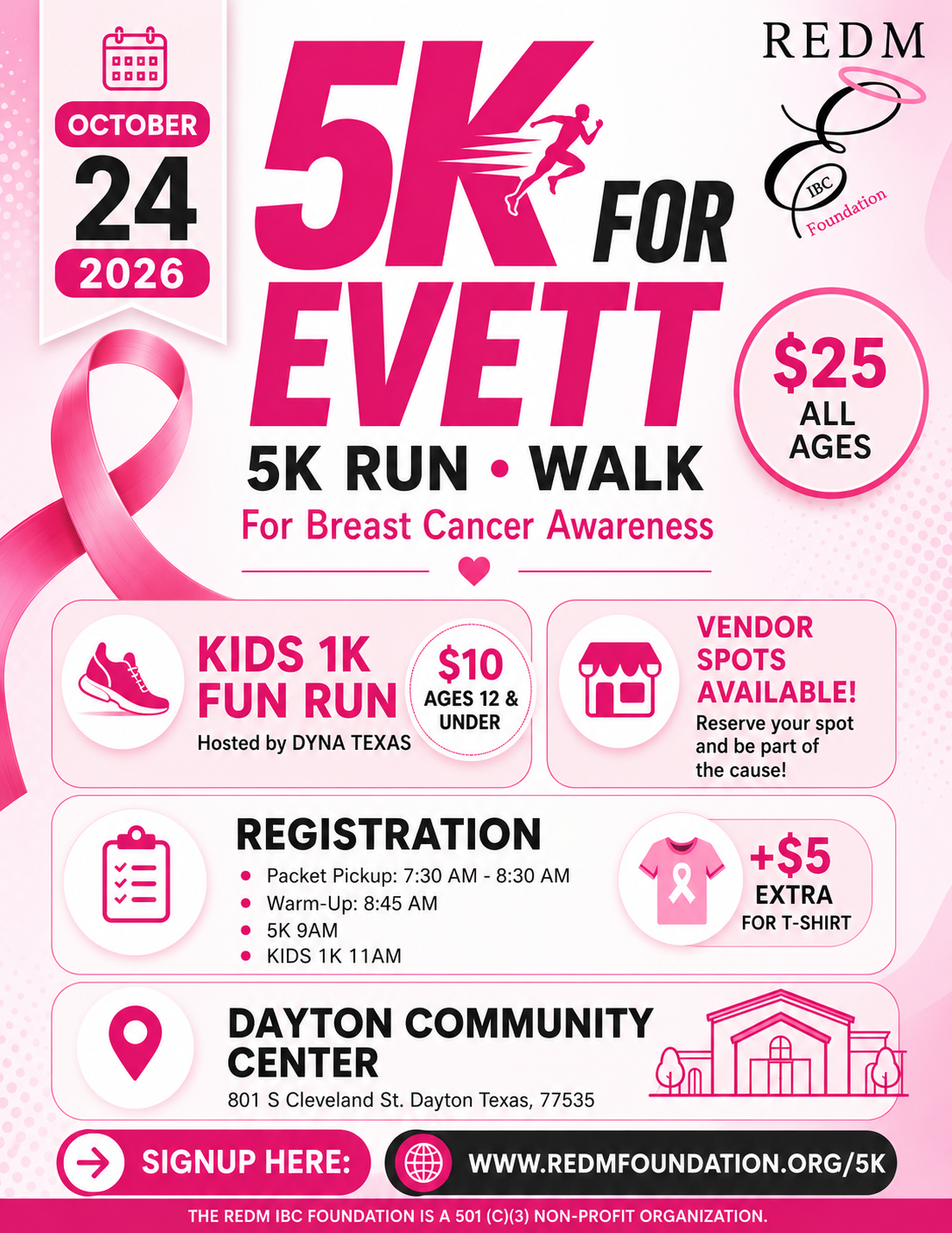 Campaign cover image for 5K for Evett 2026