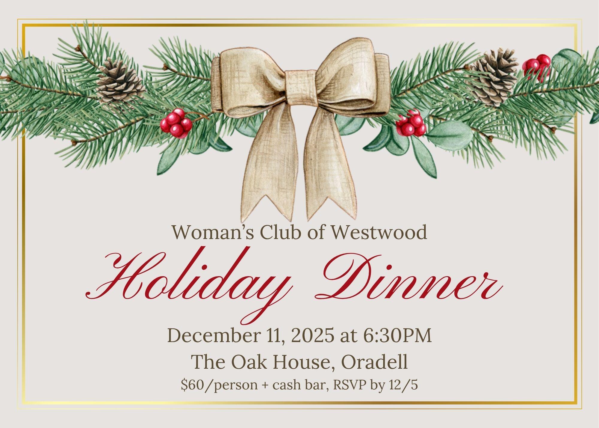 Campaign cover image for 2025 Woman's Club Holiday Dinner