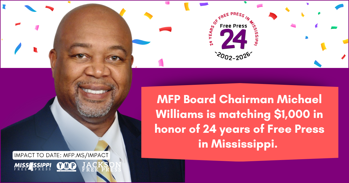 Campaign cover image for We Are Mississippi Free Press.