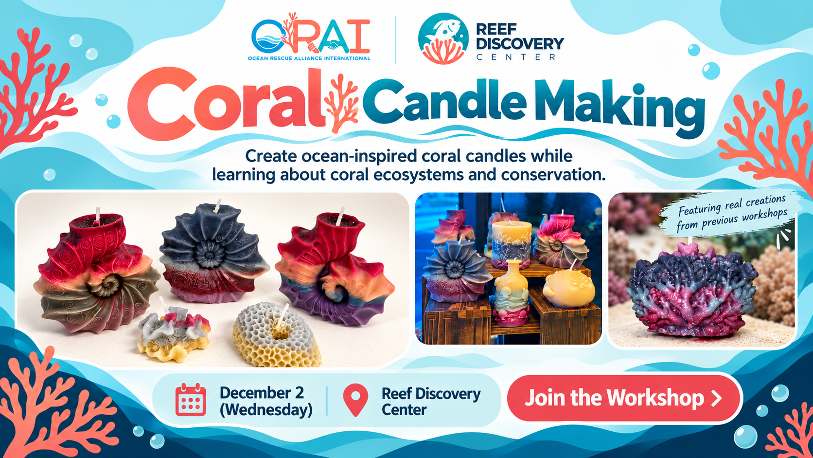 Campaign cover image for Coral Candle Making Workshop
