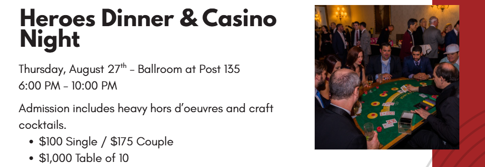 Campaign cover image for 2026 Heroes Dinner & Casino Night