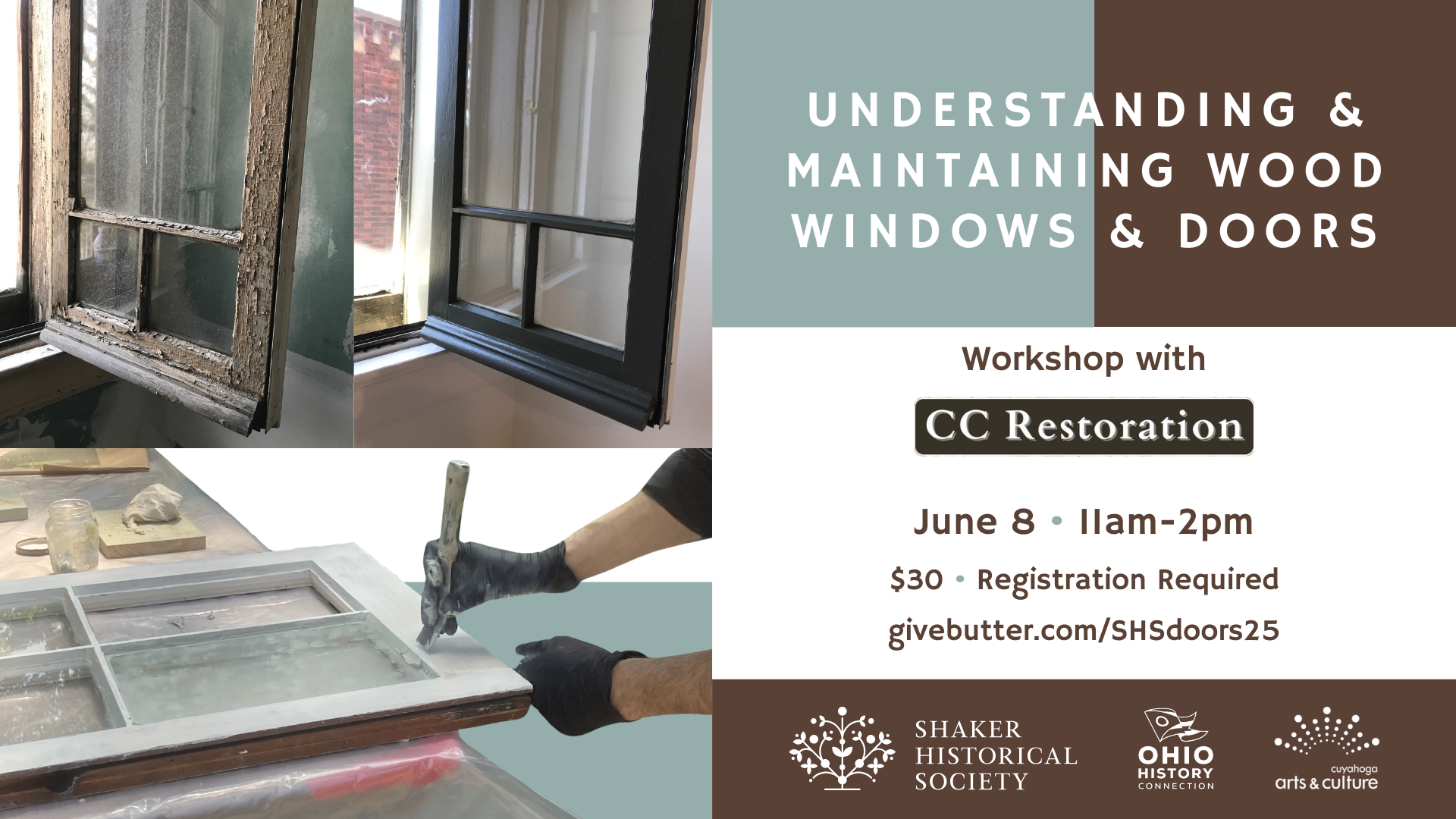 Campaign cover image for Understanding & Maintaining Wood Windows & Doors