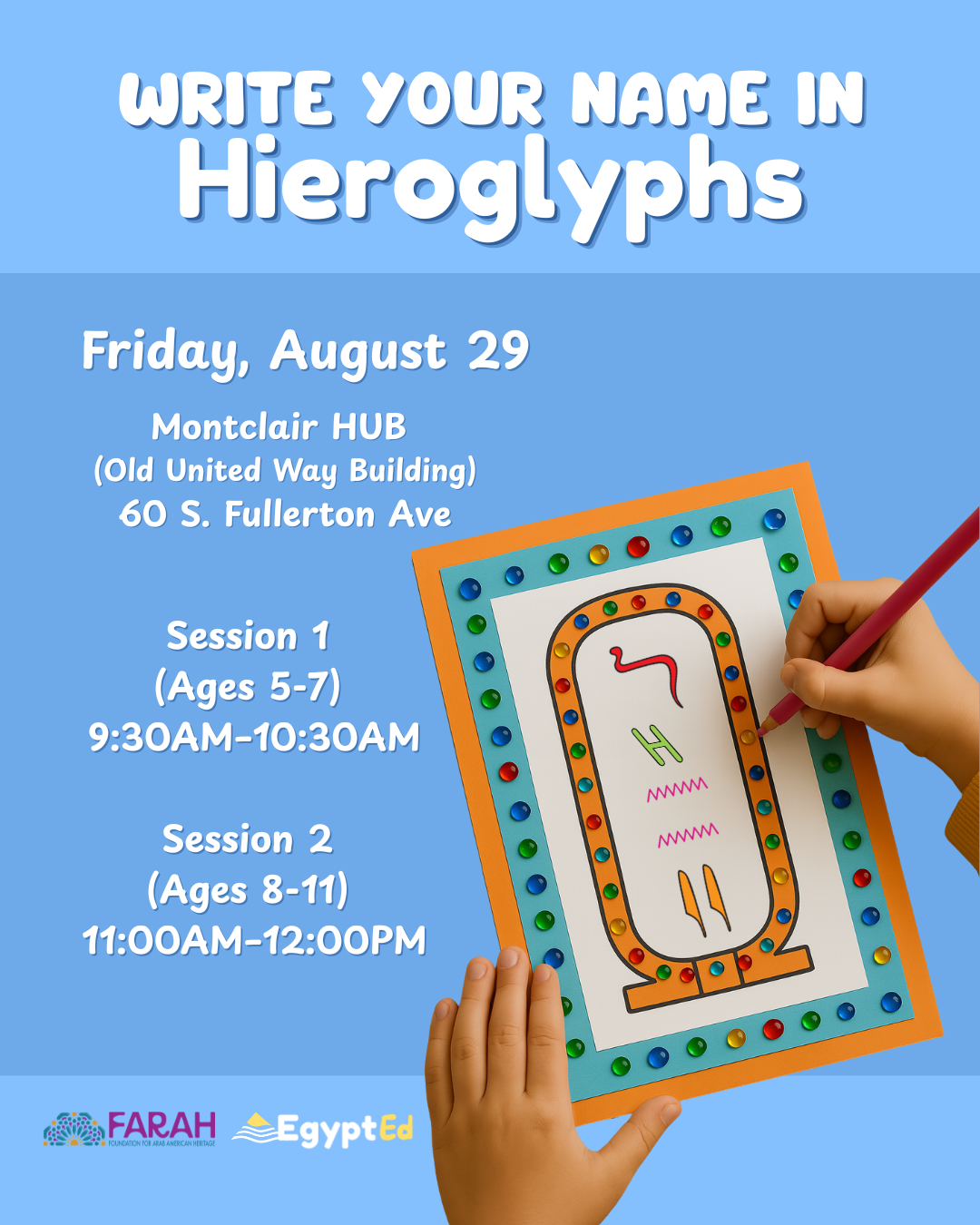 Campaign cover image for Egyptian Hieroglyphs Workshop