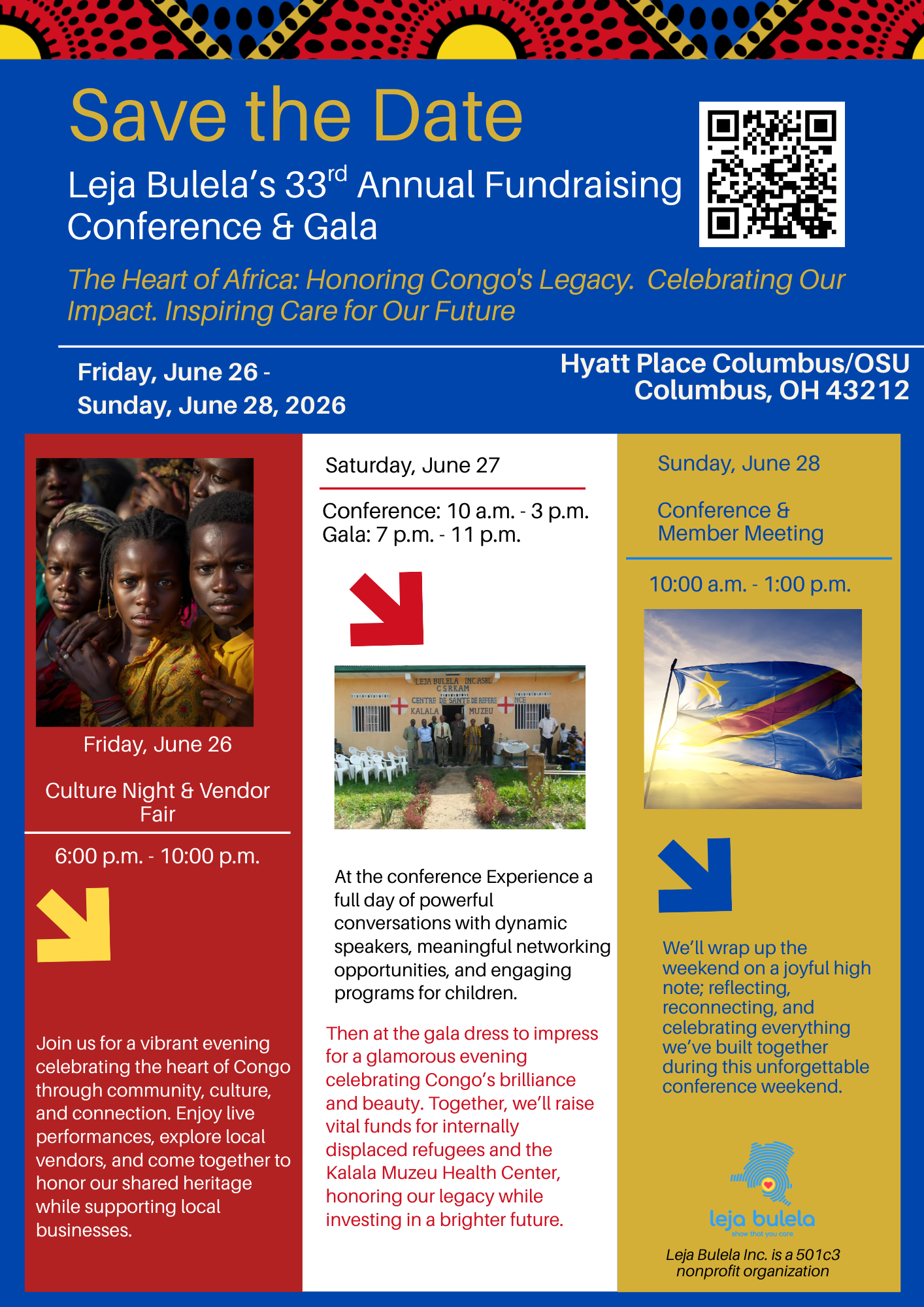 Campaign cover image for Leja Bulela's 33rd Annual Conference & Gala