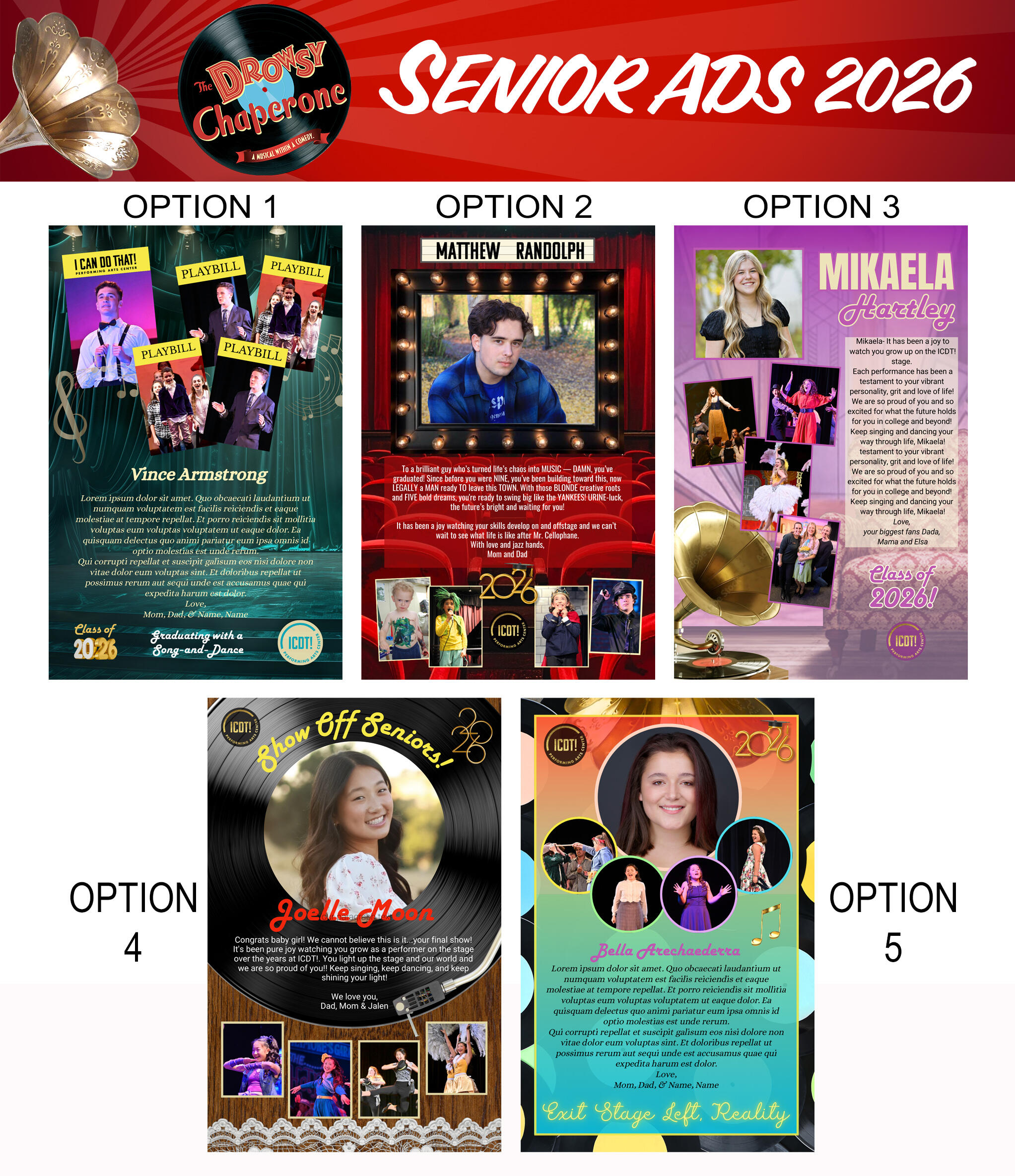 Campaign cover image for Spring 2026 - Drowsy Chaperone Program Sponsorship & Celebrate Your V.I.P.