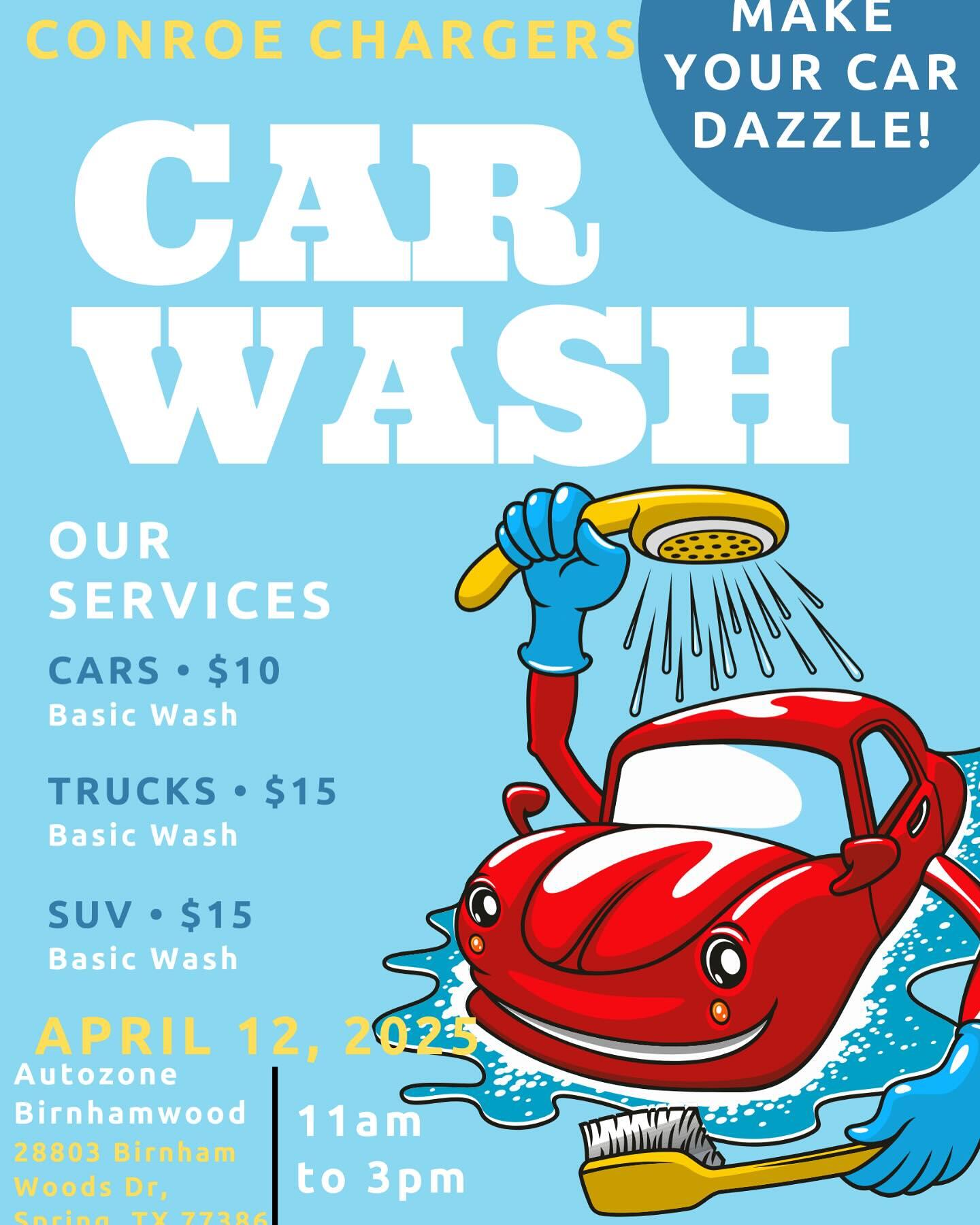 Campaign cover image for AAYFDT Chargers & Dazzlers Carwash