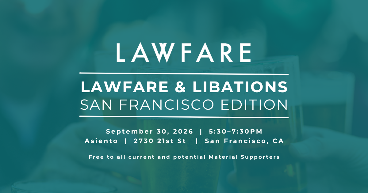 Campaign cover image for Lawfare & Libations: San Francisco Edition